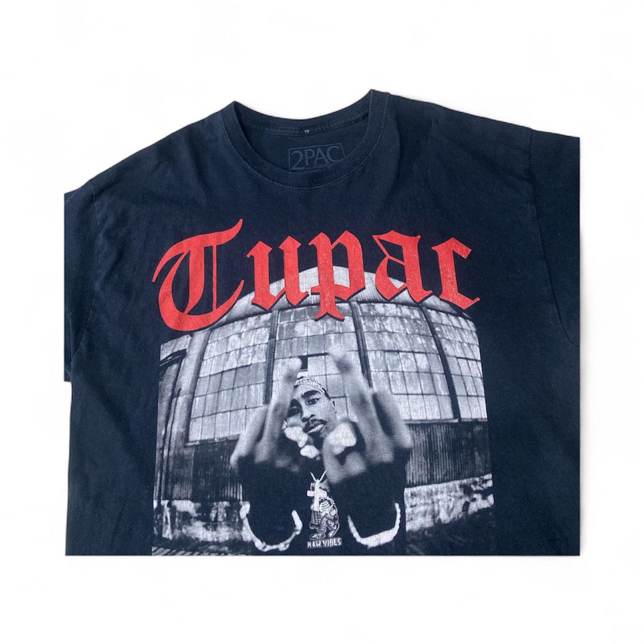 Death Row Records Vintage 2 Pac Deathrow record rapper tee shirt Size US XL / EU 56 / 4 - 2 Thumbnail