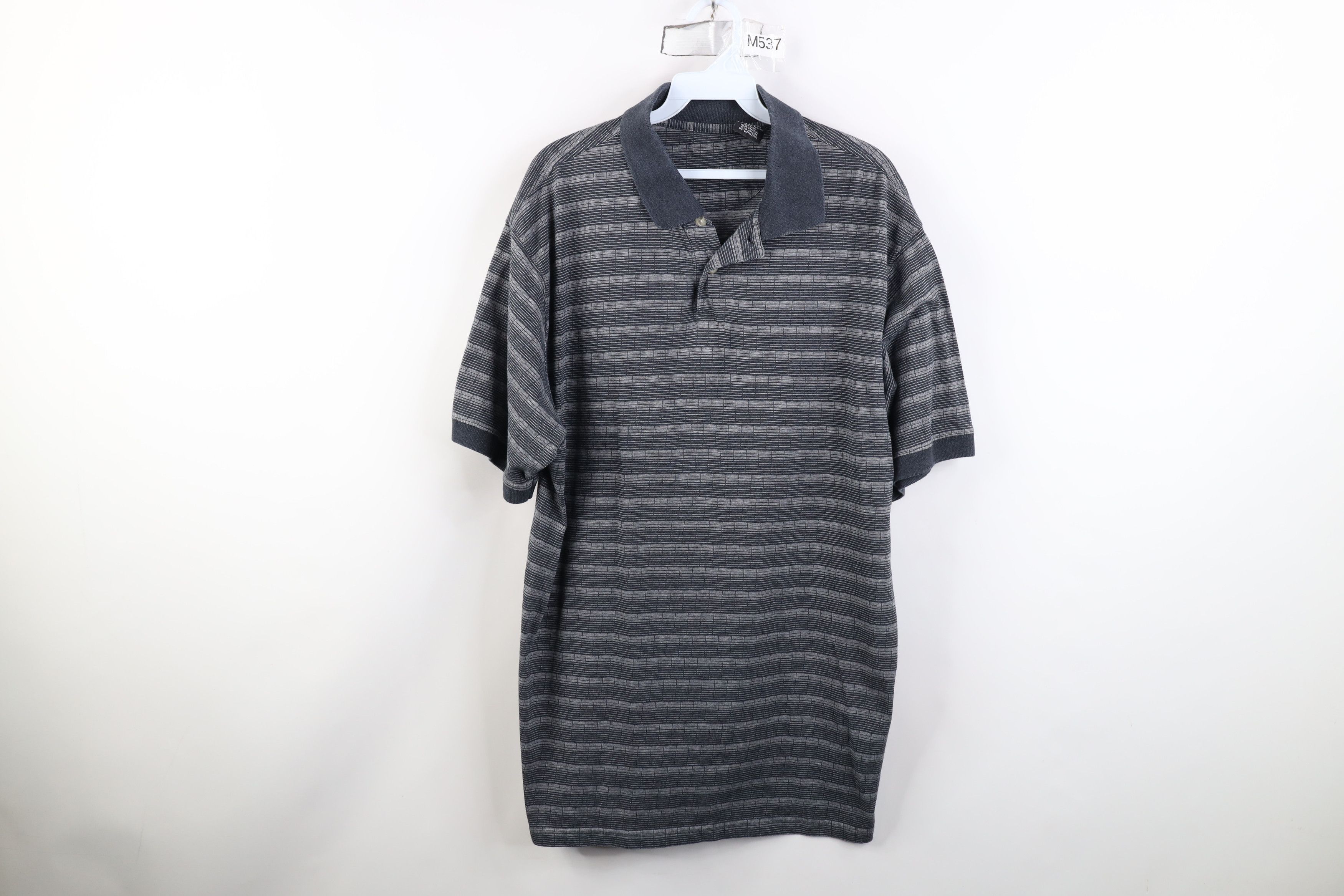 Vintage Vintage 90s Streetwear Knit Collared Golf Polo Shirt Gray Size US XL / EU 56 / 4 - 1 Thumbnail