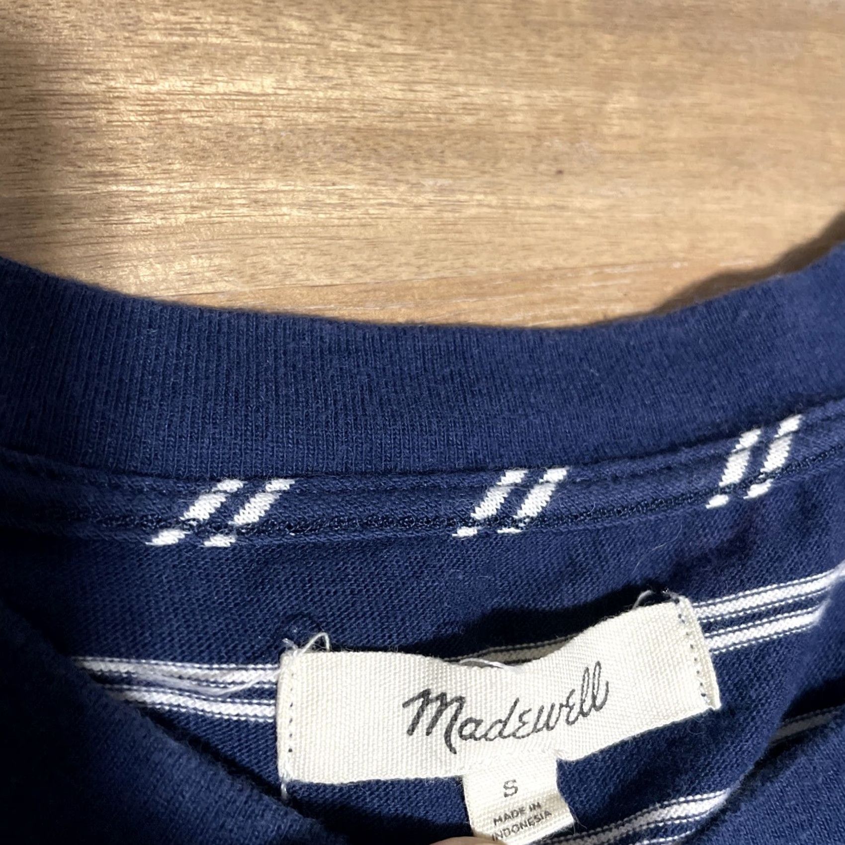 Madewell MADEWELL TEE DRESS WOMEN'S SIZE S BLUE WHITE SHORT SLEEVE RELAXED FIT Size 28" / US 6 / IT 42 - 3 Thumbnail
