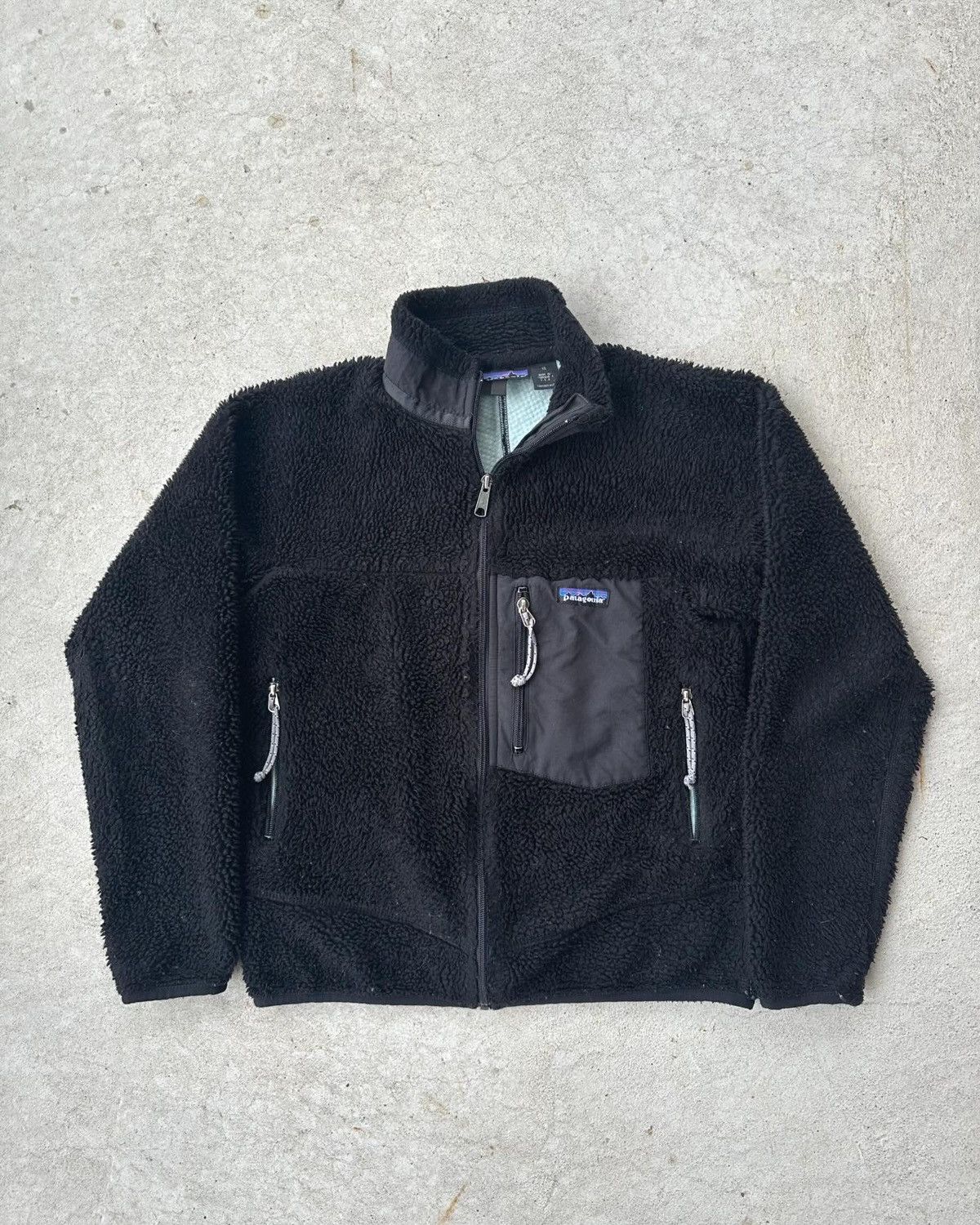 Image of 1990’S Vintage Patagonia Deep Pile Retro X Fleece in Black, Men's (Size XS)