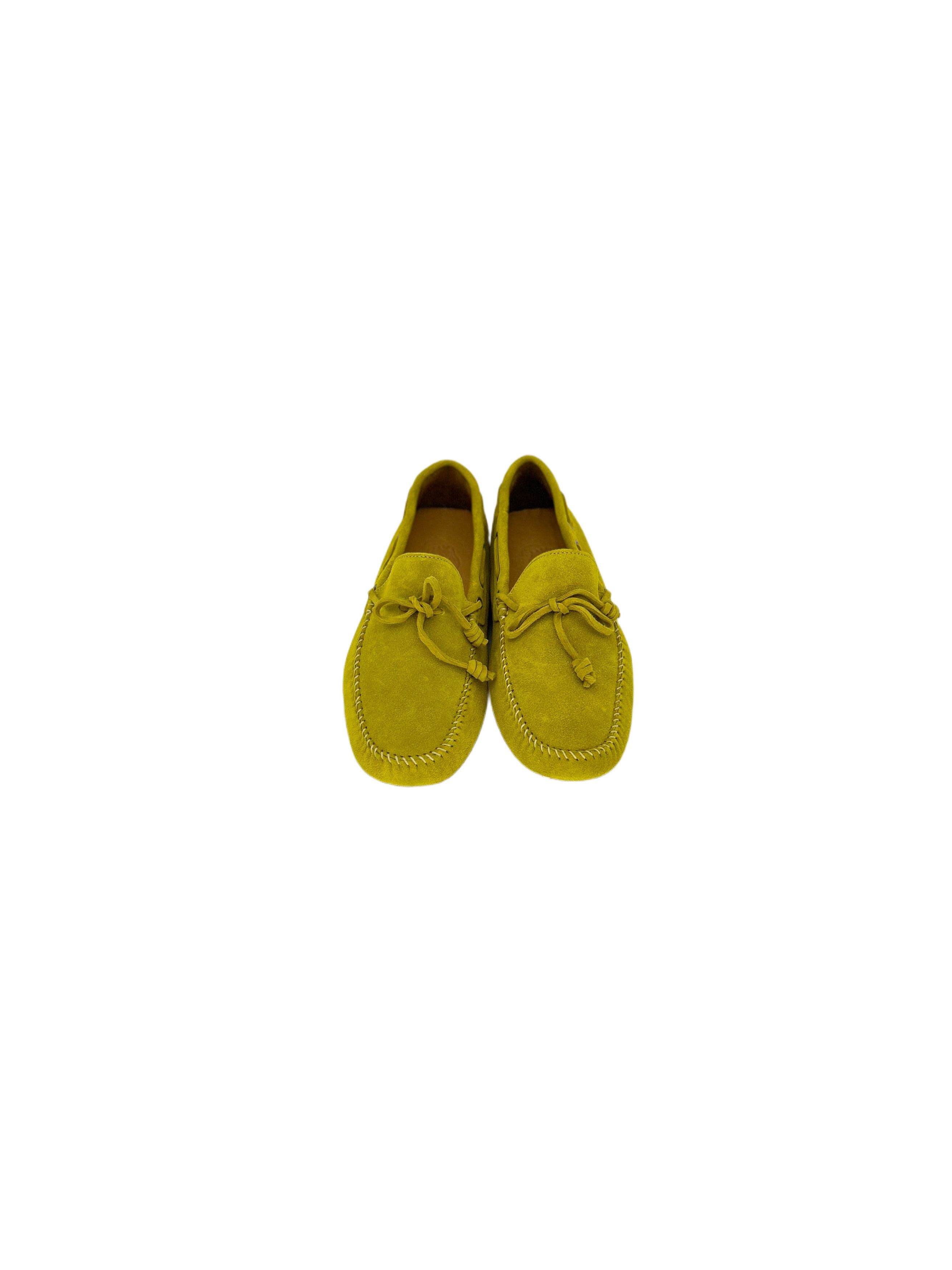 Mr. Hare Yellow Sergio Suede Driving Loafer Slip On Shoe Size US 7 / EU 40 - 3 Thumbnail