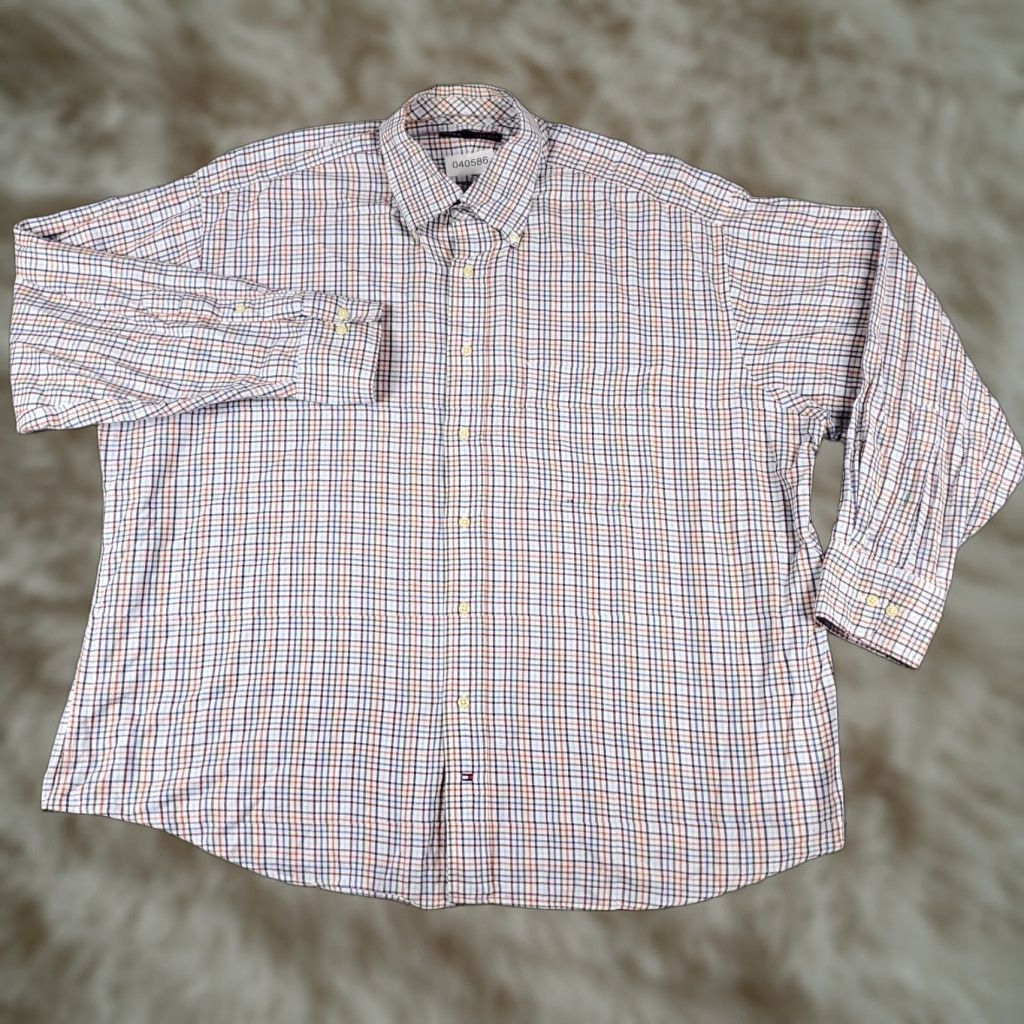 Tommy Hilfiger Tommy Hilfiger Shirt Mens XL Black Check Casual Button Up Long Sleeve RUNS WIDE Size US XL / EU 56 / 4 - 1 Thumbnail