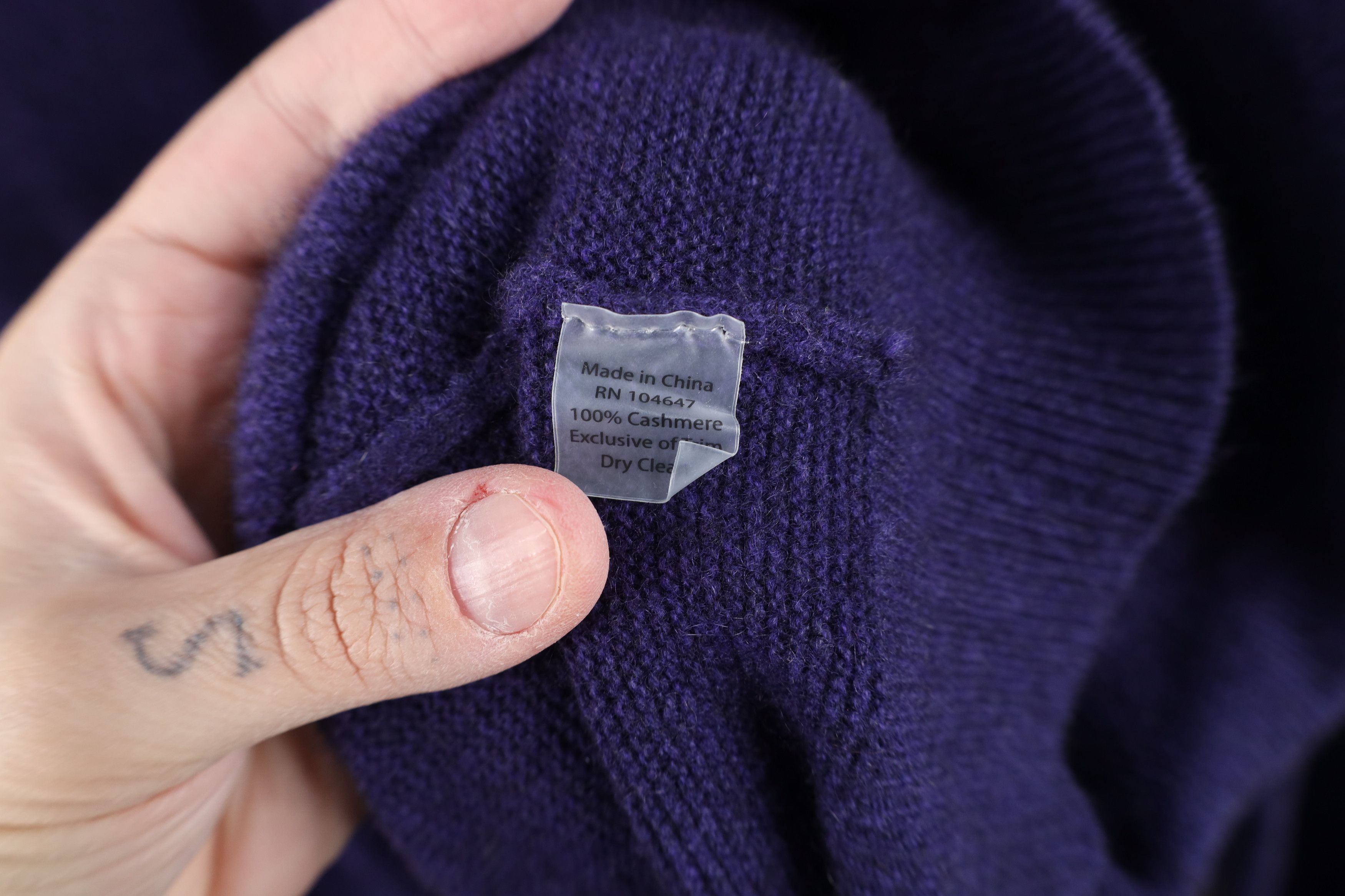 Vintage Vintage Streetwear Cashmere Knit Half Zip Sweater Purple Size US XL / EU 56 / 4 - 10 Thumbnail