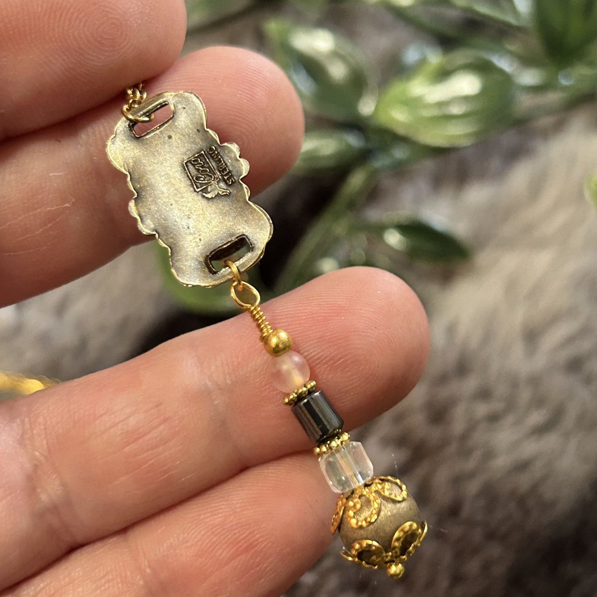 Handmade Handcrafted elegant repurpose vintage dangle necklace Size ONE SIZE - 7 Thumbnail