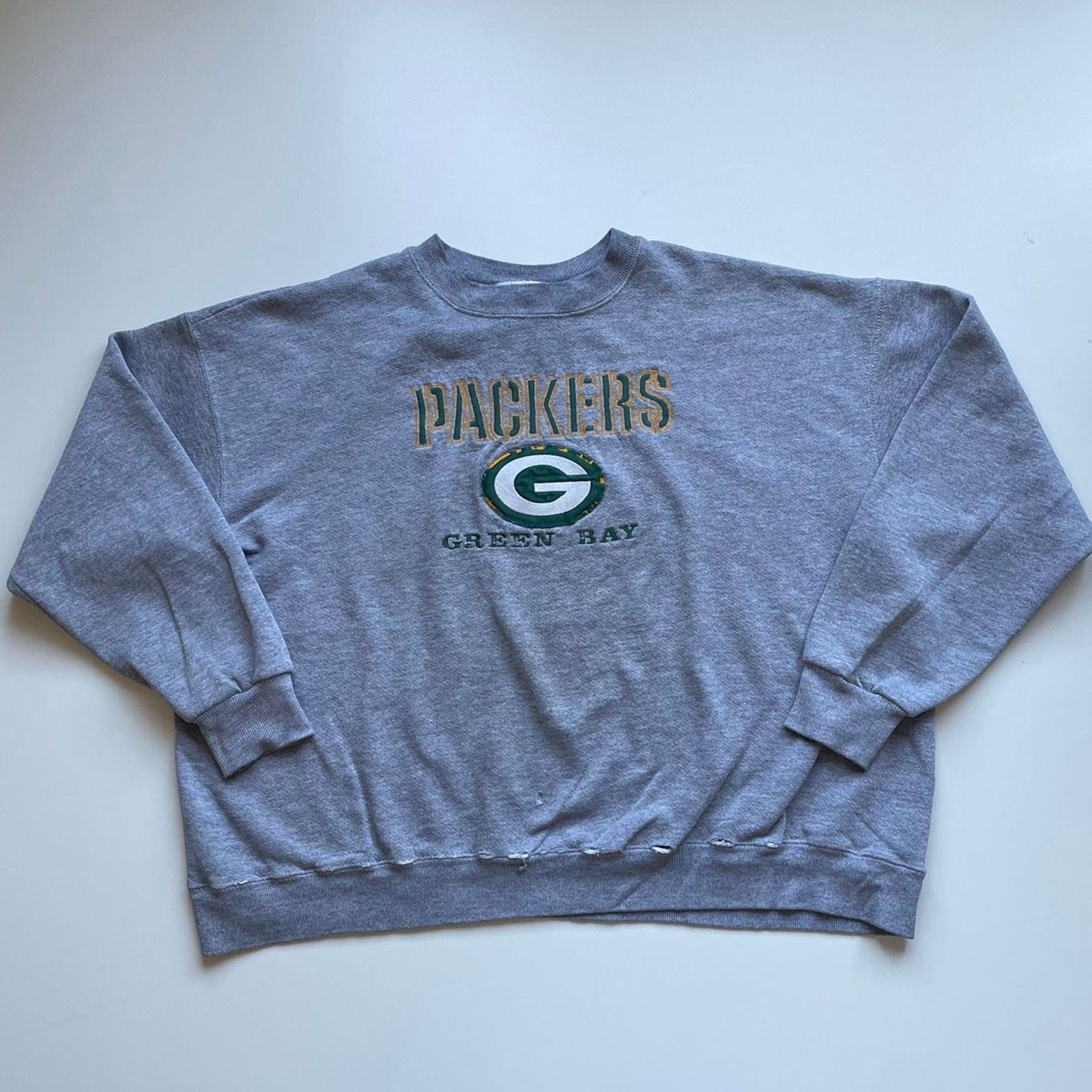 Lee VINTAGE Lee Hoodie Mens L 90s Green Bay Packers NFC Gray