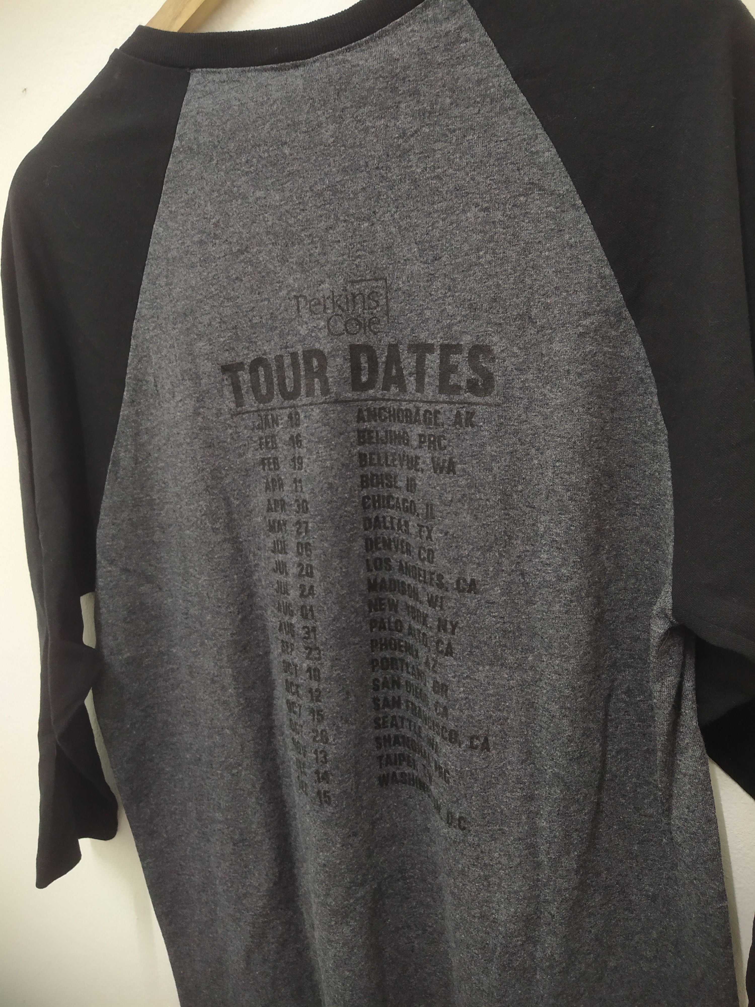 Vintage EC/DC Black/Grey 3q Sleeve Baseball Tee Tour Dates Graphic Size US M / EU 48-50 / 2 - 4 Thumbnail