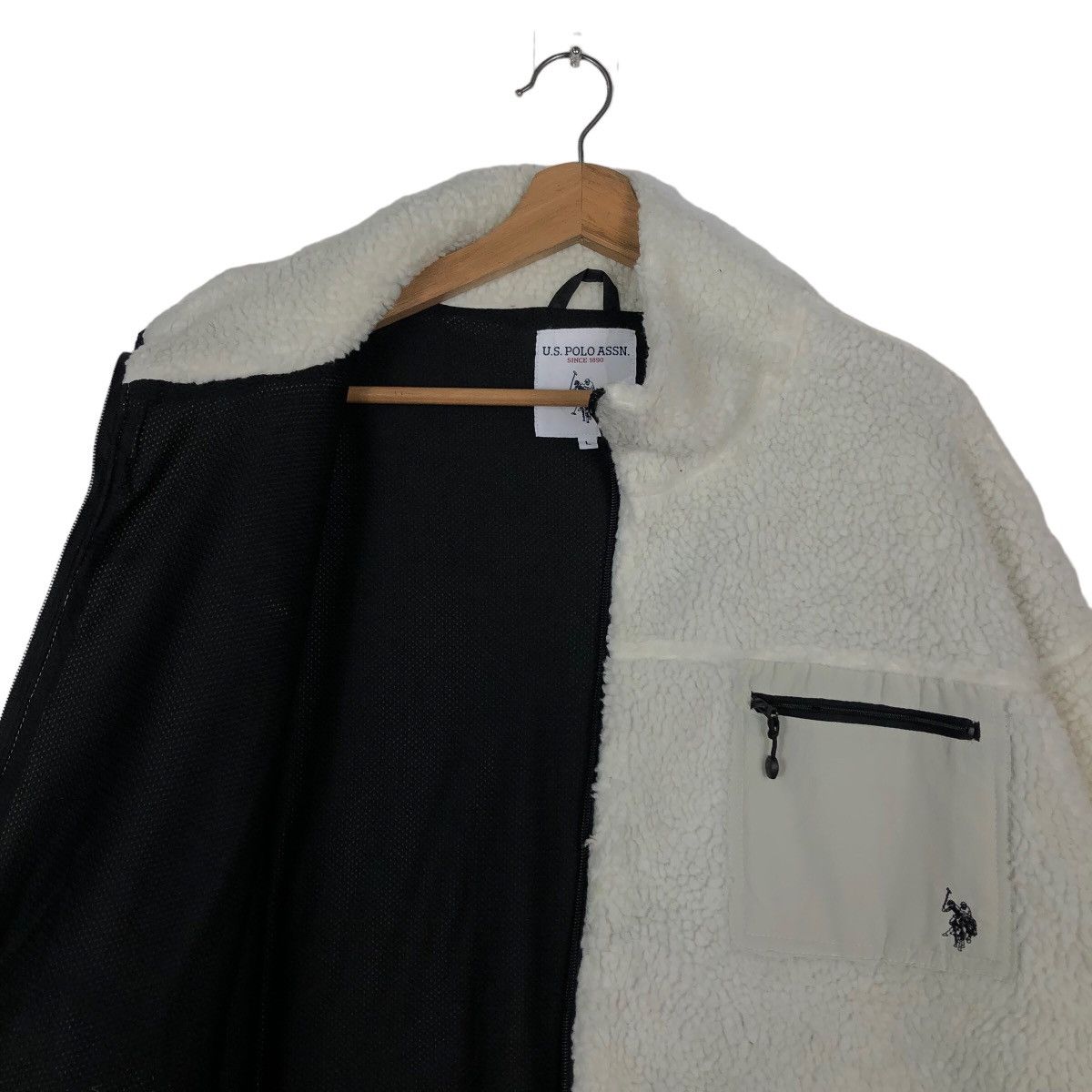 Japanese Brand 🔥90’s Vintage Fleece Dip Pile Sherpa U.S. Polo Assn. Size US L / EU 52-54 / 3 - 9 Thumbnail