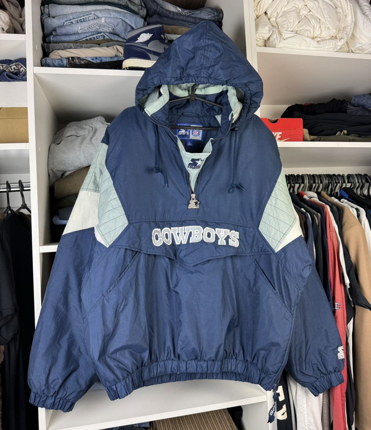 Starter Vintage Starter Dallas Cowboys NFL Insulated Anorak Jacket Size US L / EU 52-54 / 3 - 1 Thumbnail