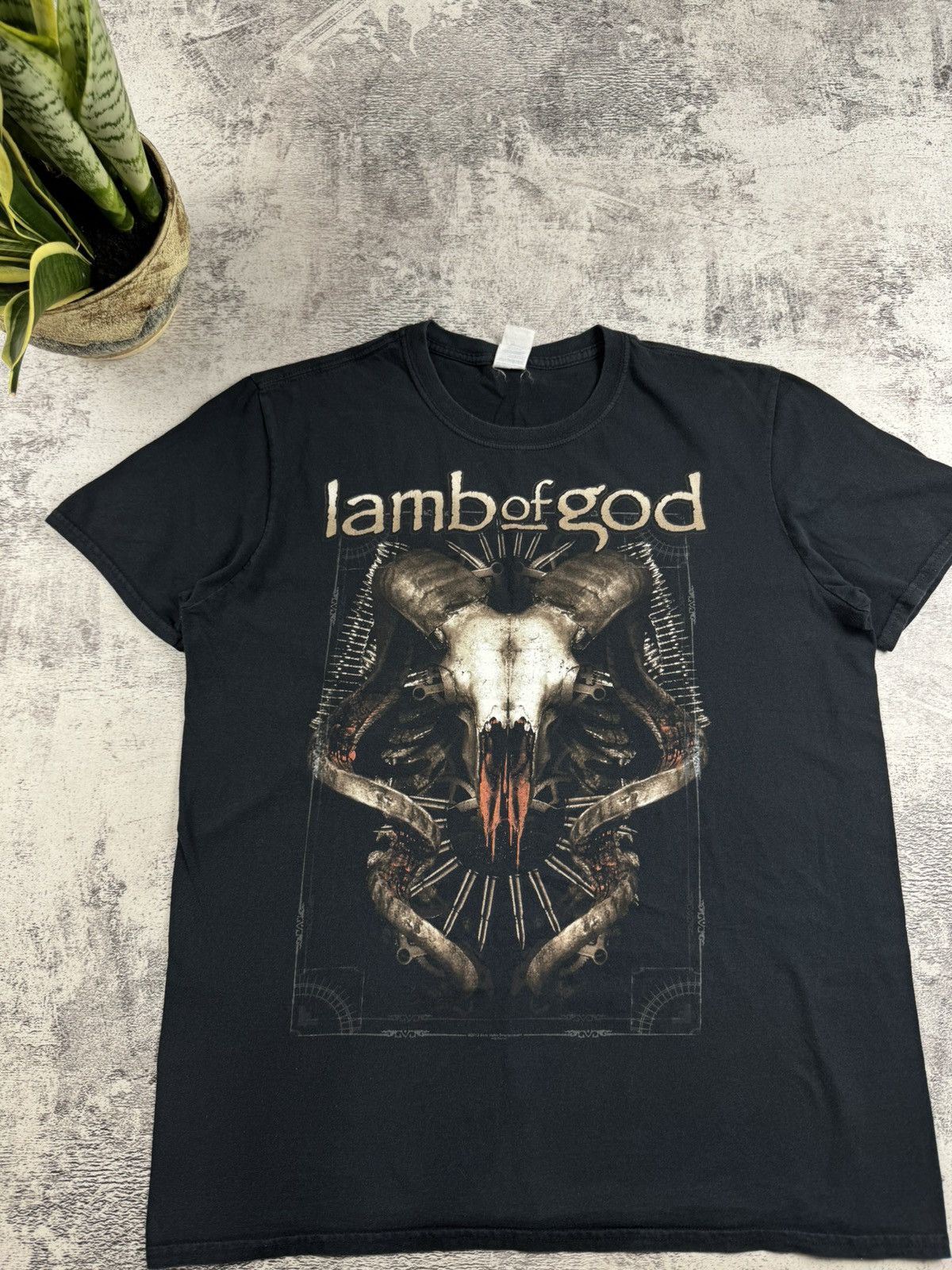 Band Tees Lamb Of God 2013 Men’s Metal Rock Tour Rap Faded Merch Devil Band T Shirt Jersey Size US XL / EU 56 / 4 - 5 Thumbnail