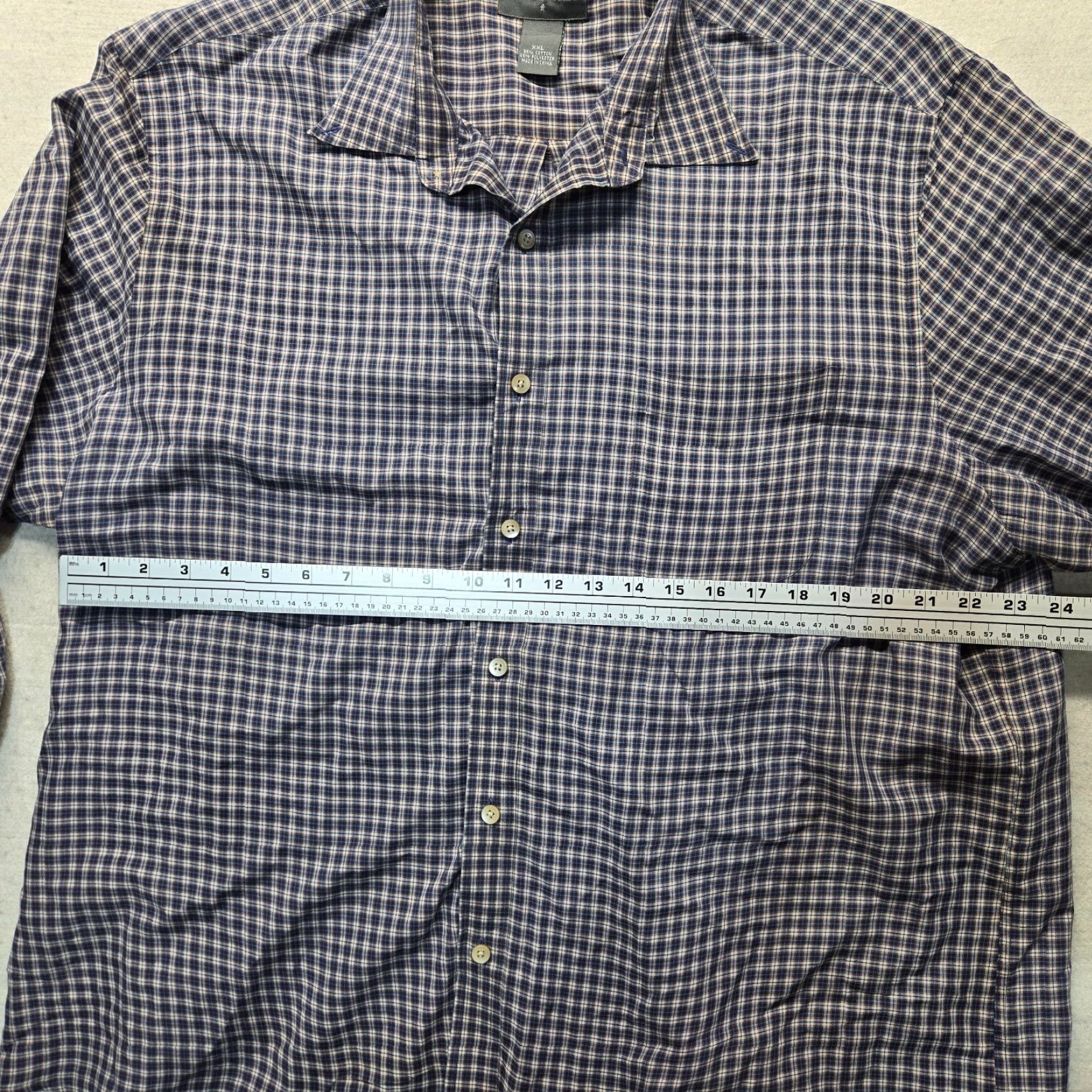 Vintage Saddlebred Blue Plaid Classic Fit Button Up Long Sleeve Adult Men's 2XL XXL Shirt Size US XXL / EU 58 / 5 - 4 Thumbnail