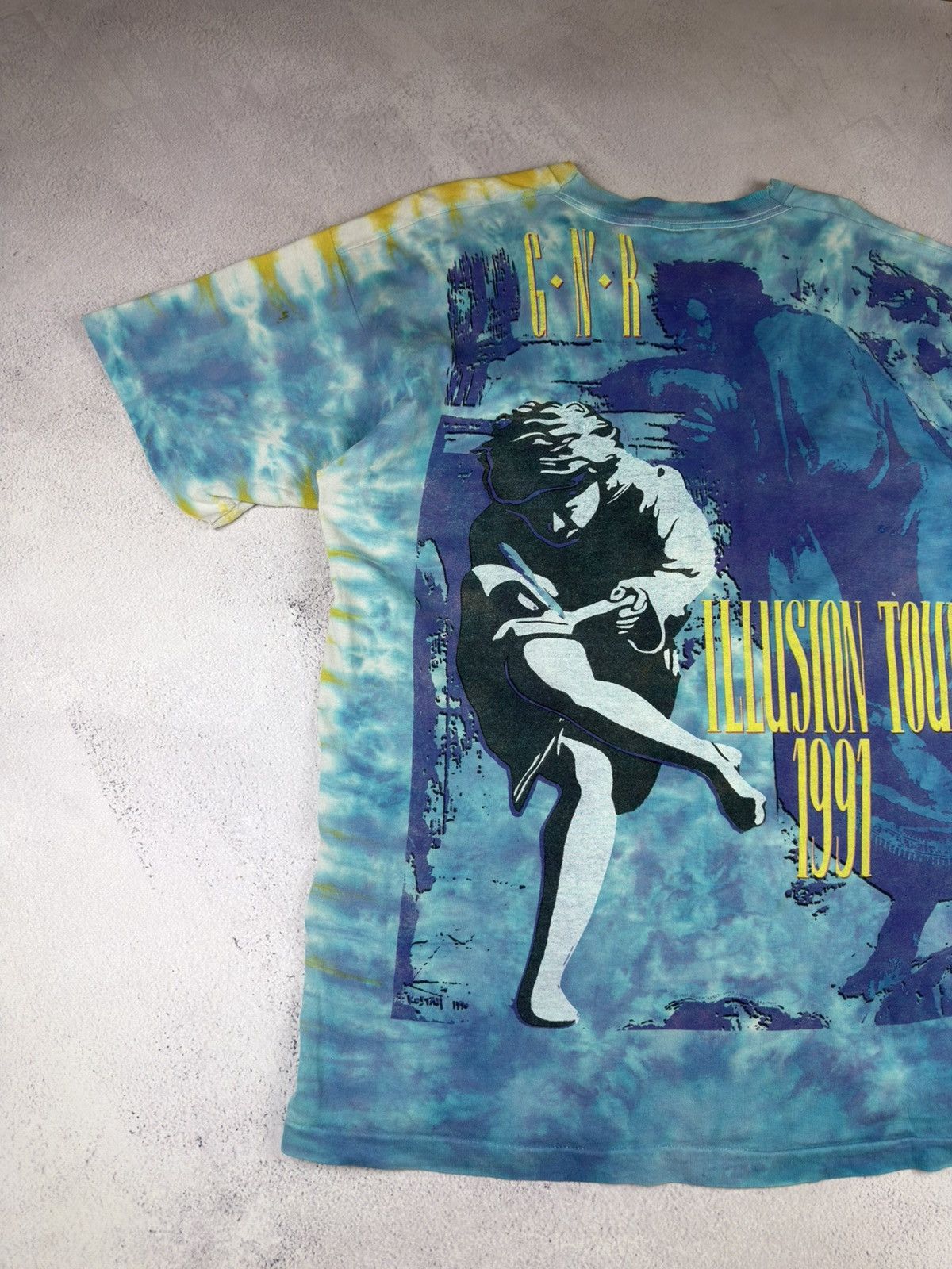 Liquid Blue 1991 Guns N' Roses Use Your Ilusion Tour Liquid Blue Tie Dye Size US XL / EU 56 / 4 - 11 Thumbnail