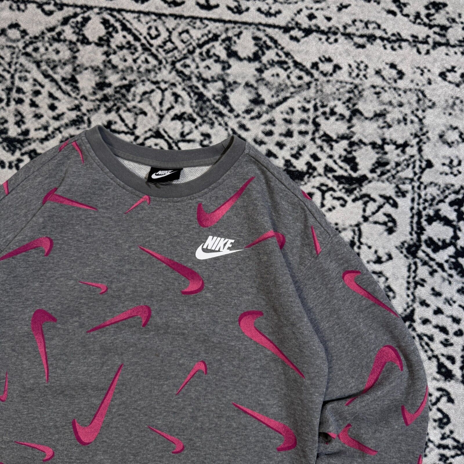 Nike × Vintage Nike Unisex Grey Cotton Sweatshirt Size XS Blank Swoosh Size US XS / EU 42 / 0 - 5 Thumbnail