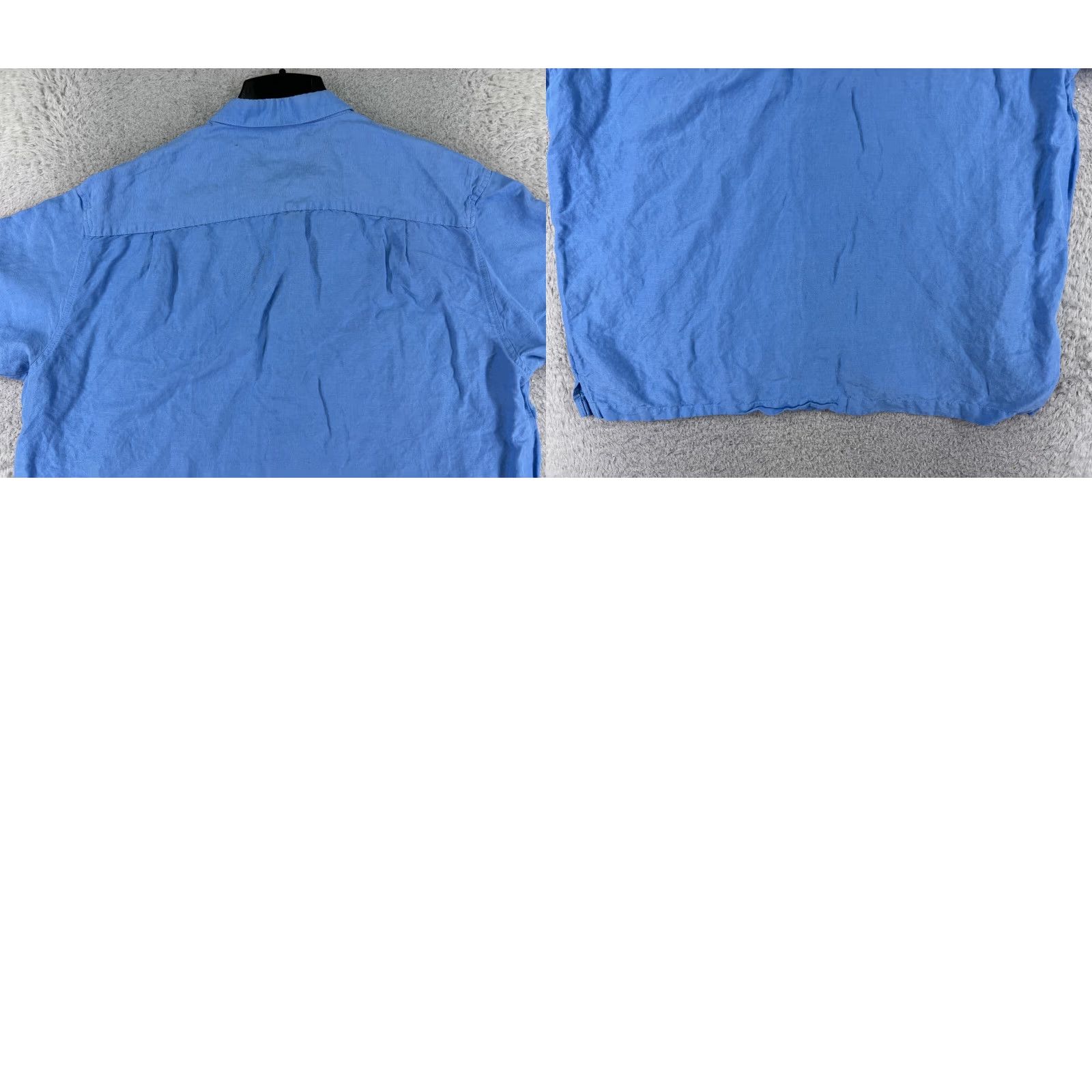 Cubavera Cubavera Shirt Men 2XL Blue Embroidered Linen Rayon Button-Up Short Sleeve Hawaii Aloha Vacation Resort Beach Shirt Mens Size US XXL / EU 58 / 5 - 9 Thumbnail