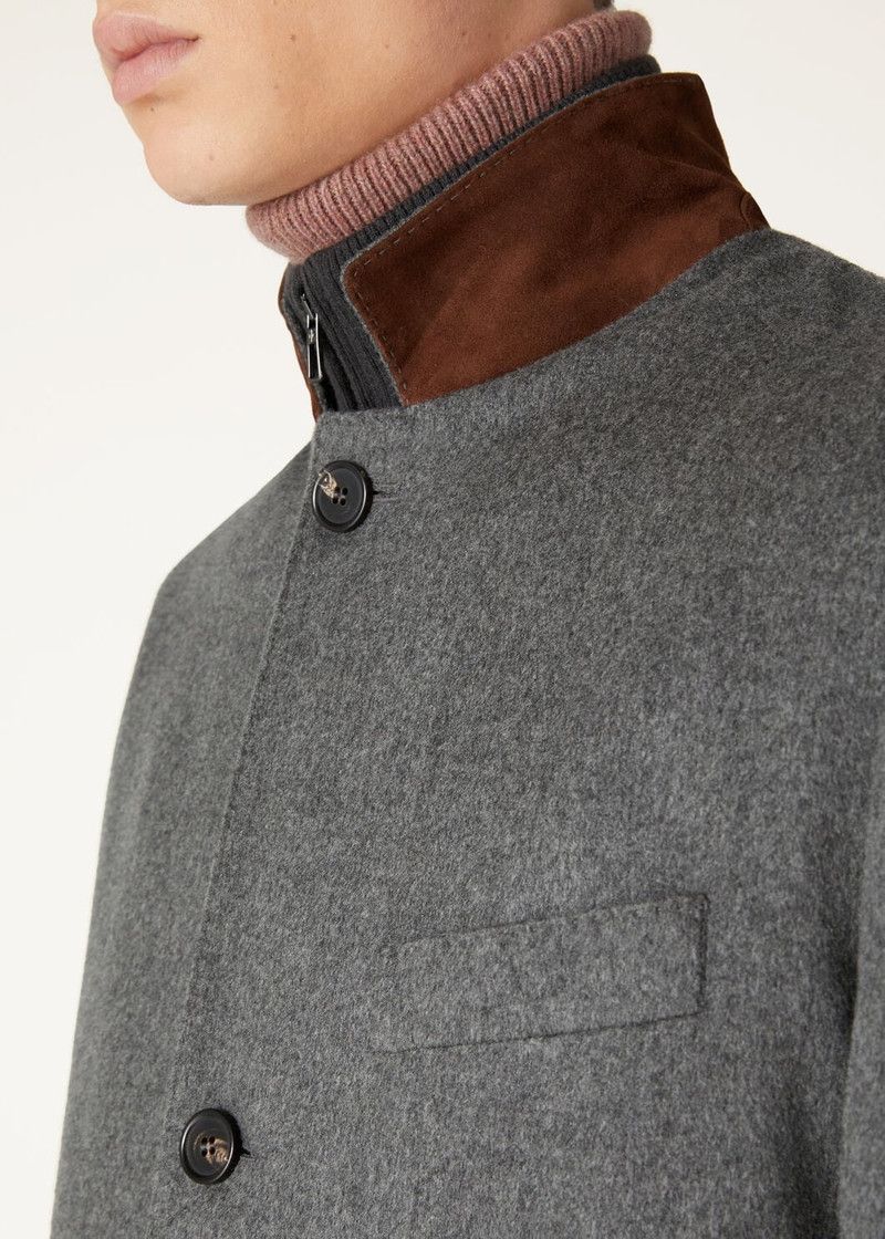 Loro Piana o1w1db10226 FAN1955 Martingala Coat in Grey Size US XL / EU 56 / 4 - 3 Thumbnail