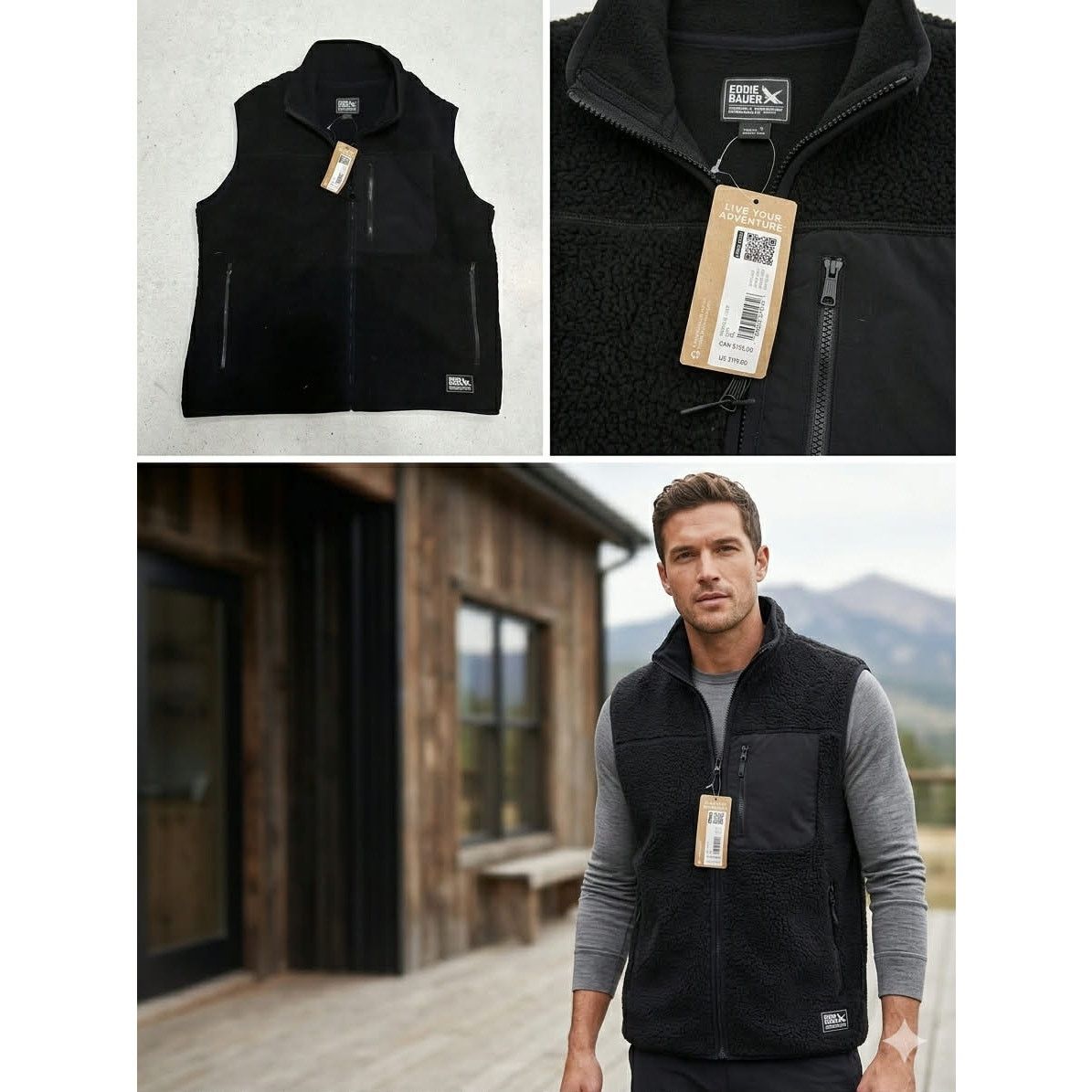 Eddie Bauer Eddie Bauer Black WR Chilali Vest XL Full Zip Fleece $119 Size US XL / EU 56 / 4 - 2 Thumbnail