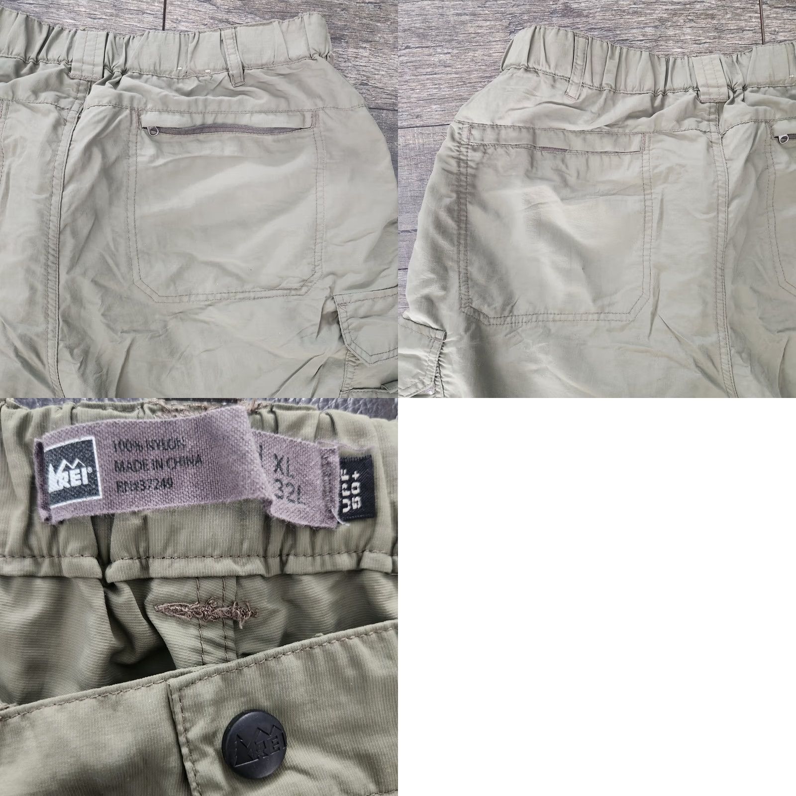 Vintage REI Shorts Mens XL Travel Hiking Outdoor UPF 50 Sage Cargo Pockets Fishing Camp Green Outdoor Mens XL Cargo Pocket Shorts Size US 36 / EU 52 - 8 Thumbnail