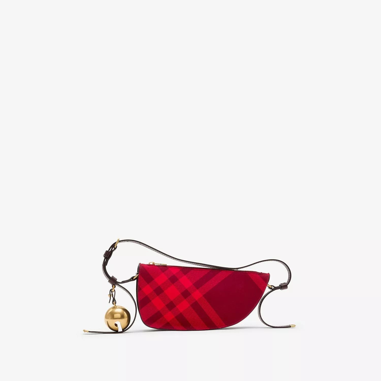Burberry BURBERRY Shield Red Wool Check Shoulder Bag New Size ONE SIZE - 1 Thumbnail
