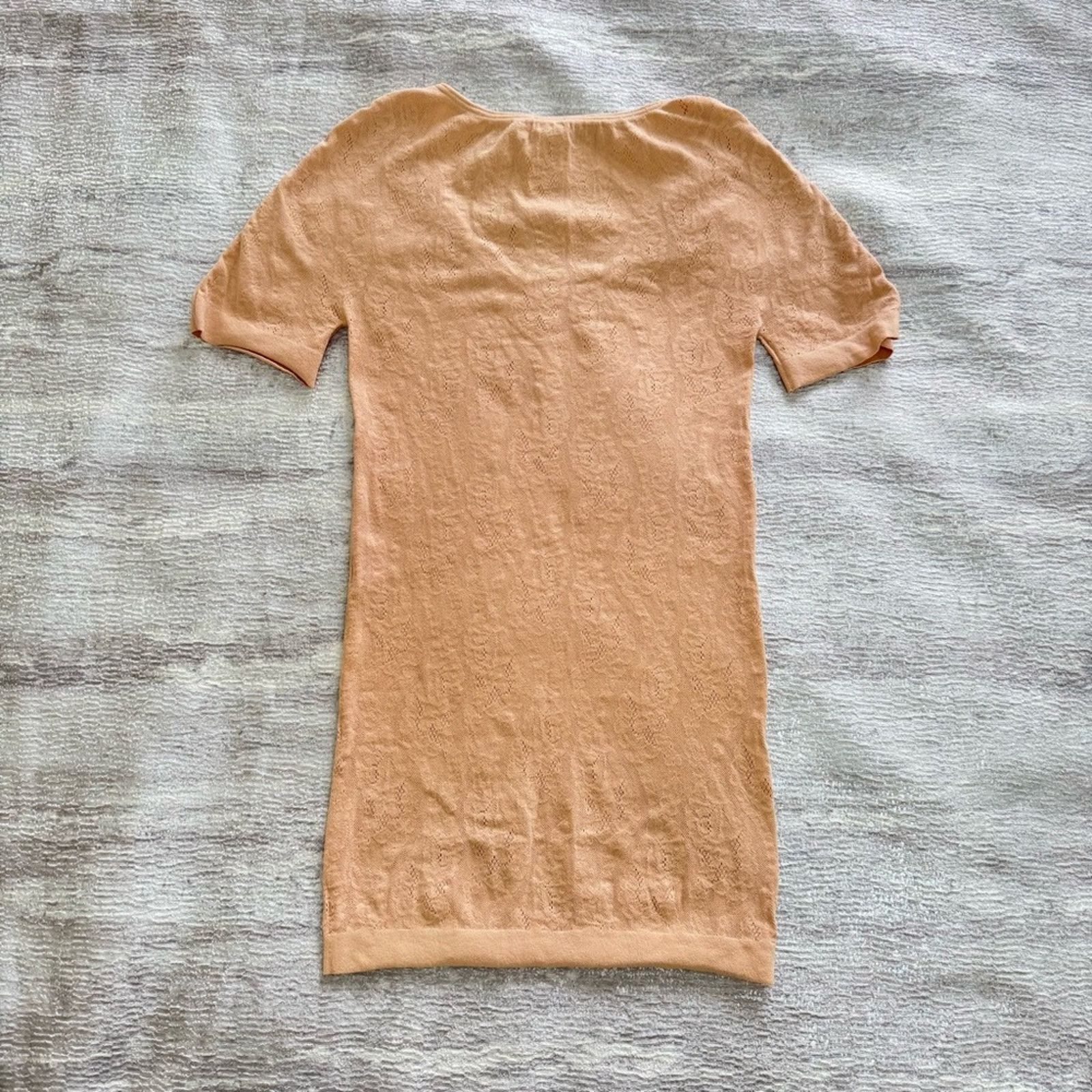 Wolford NWOT! Wolford Ninat Nude Short Sleeve Lace Top, Size XS Size XS / US 0-2 / IT 36-38 - 9 Thumbnail