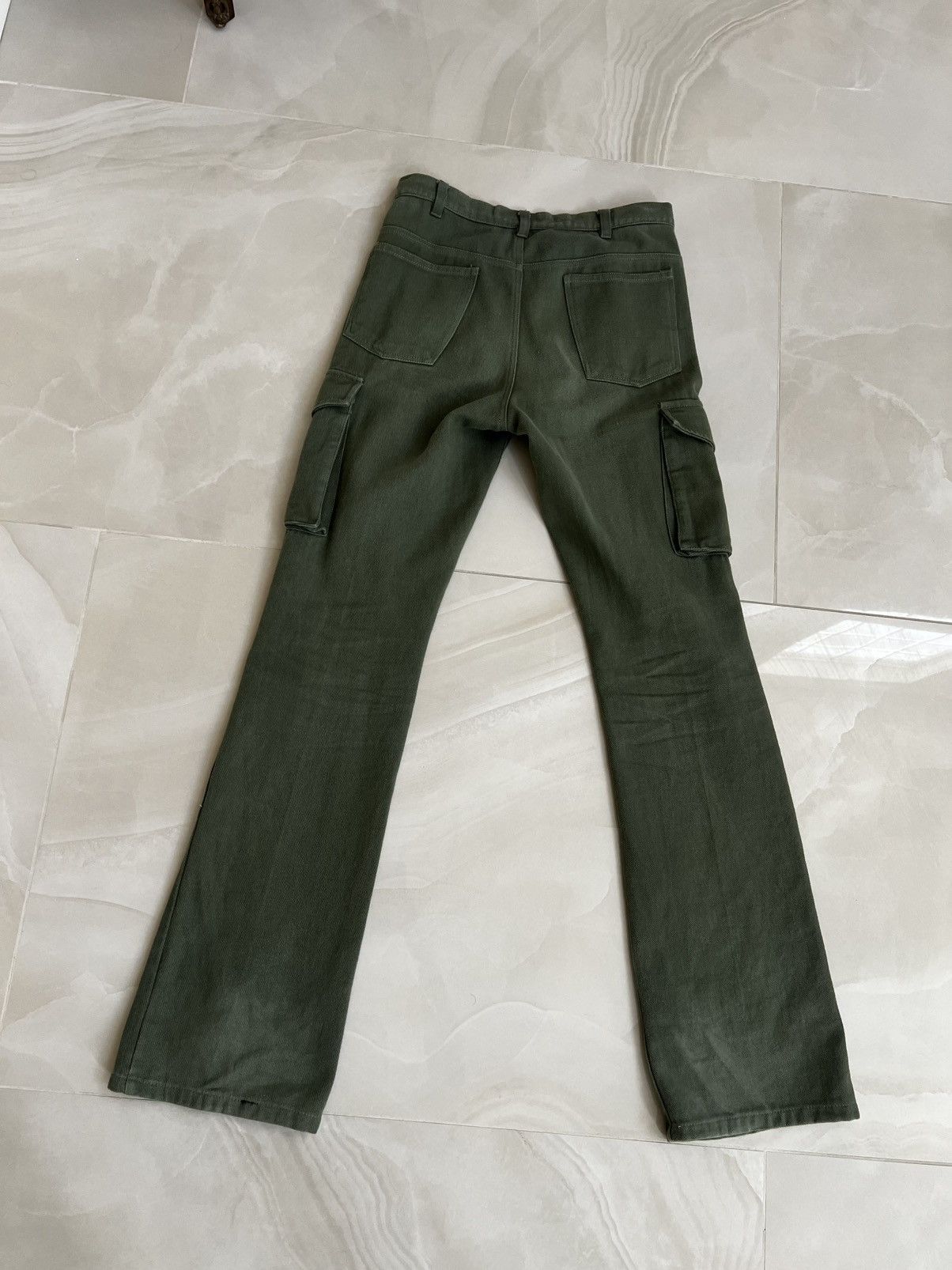 Lac Demure Ruben Kone Flared Cargo Pants Olive Medium Lac Demure Size US 29 - 5 Thumbnail