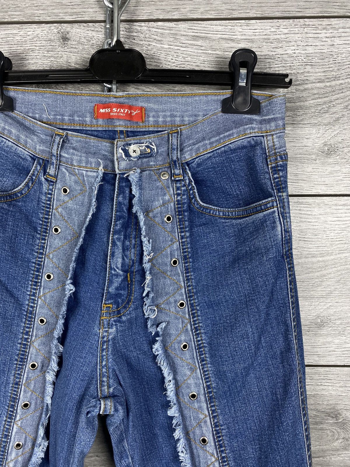 Miss Sixty Womans Miss Sixty Avant Garde Y2K Flared Jeans Size 29" - 4 Thumbnail