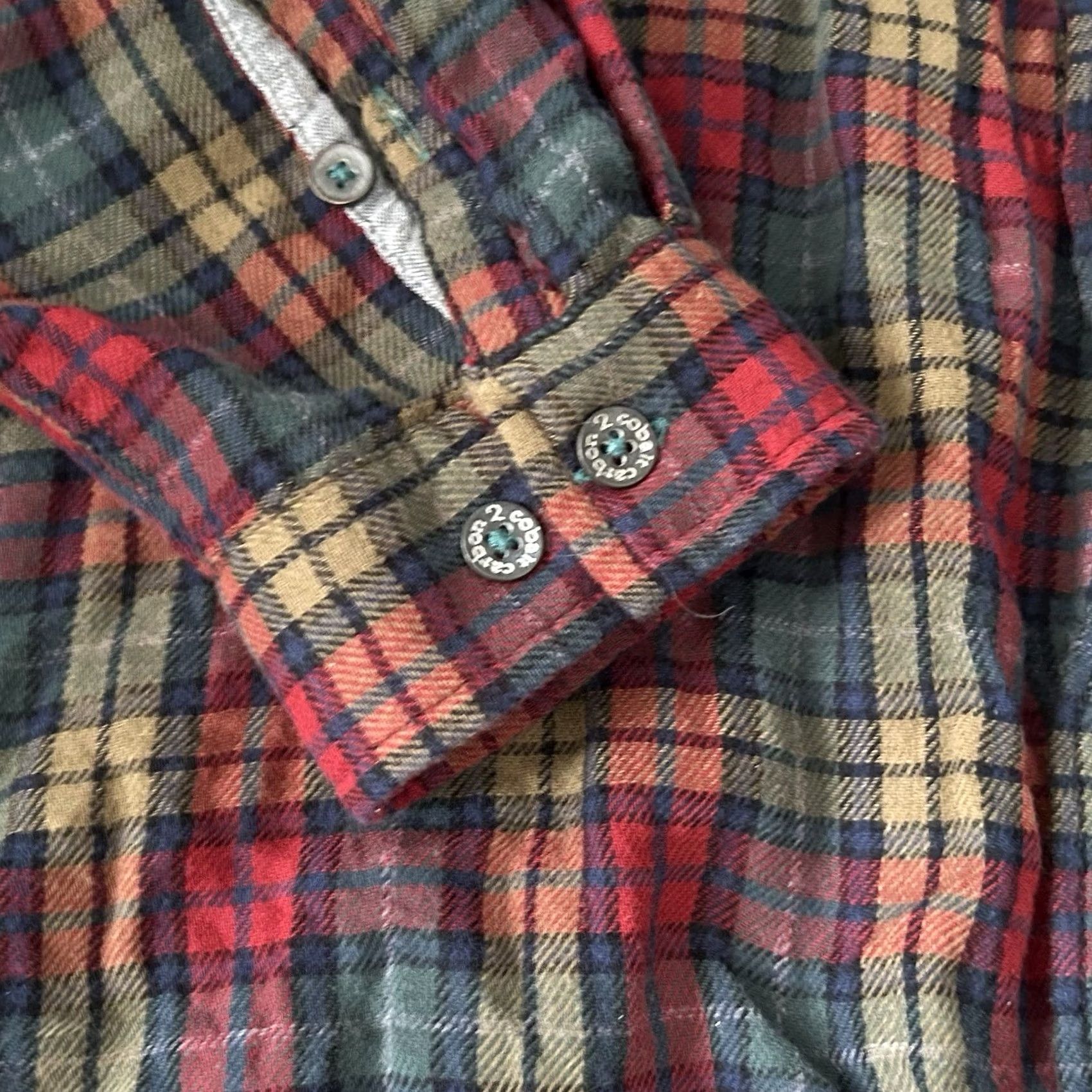 Carbon2Cobalt Carbon 2 Cobalt Flannel Shirt Large Plaid 100% Cotton Casual Button-Front Shirt Mens L Multicolor Black Red Green Blue Size US L / EU 52-54 / 3 - 4 Thumbnail