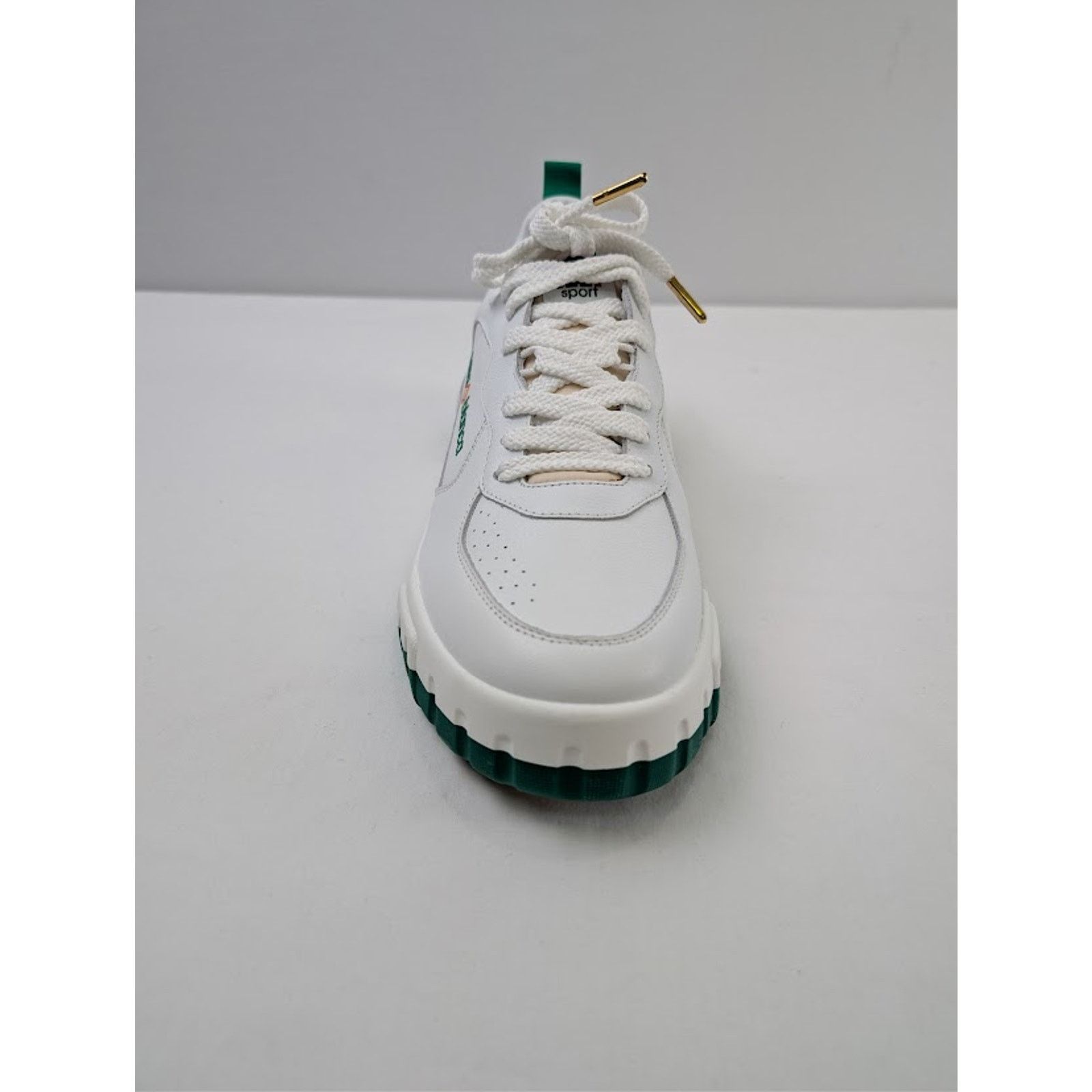Casablanca o1rshd1 Leather Court Sneaker in White/Green Size US 14 / EU 47 - 13 Thumbnail
