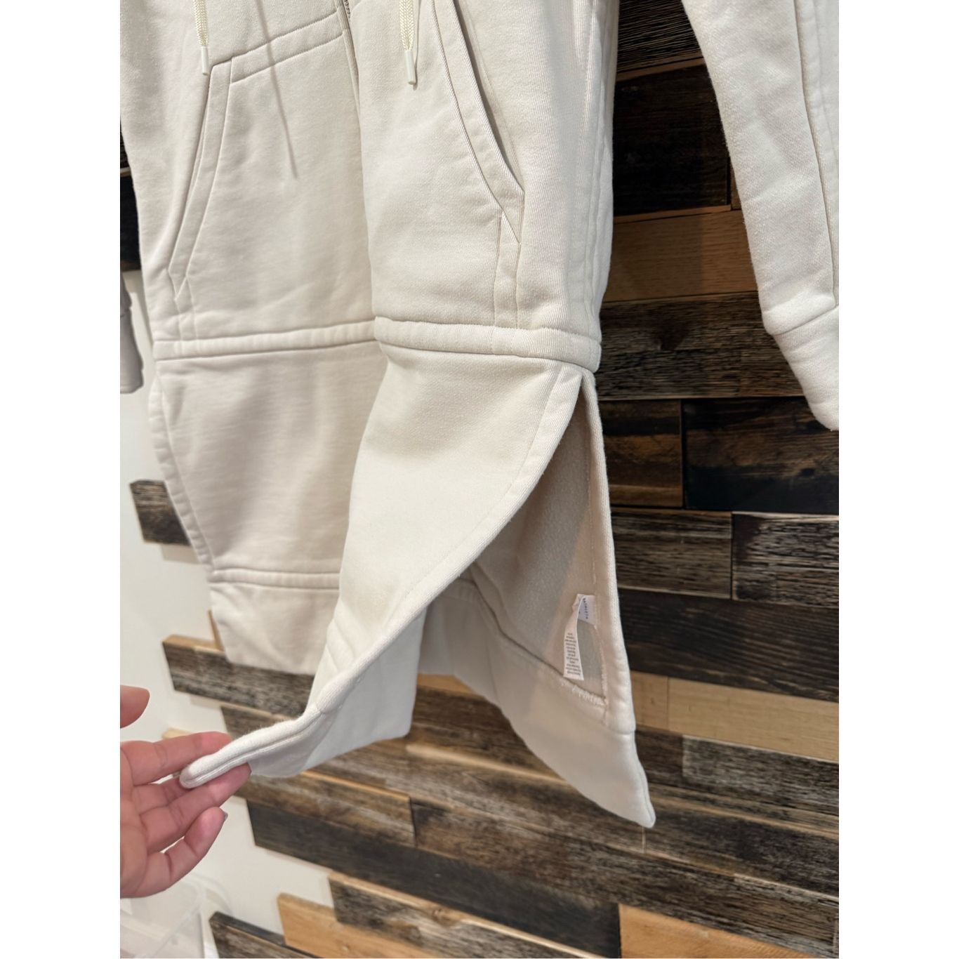 Athleta Athleta Duster Sweatshirt Hooded Coat Jacket Fleece Cream Wo Size XS / US 0-2 / IT 36-38 - 5 Thumbnail