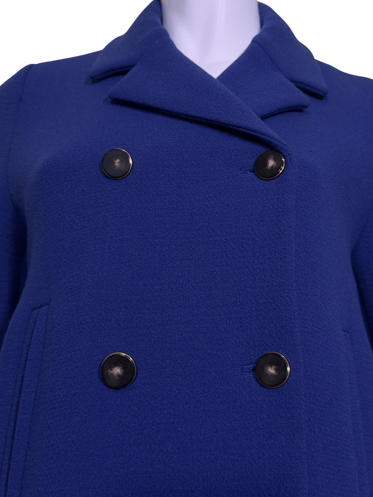 Vanessa Seward Blue Wool Coat Size S / US 4 / IT 40 - 3 Thumbnail