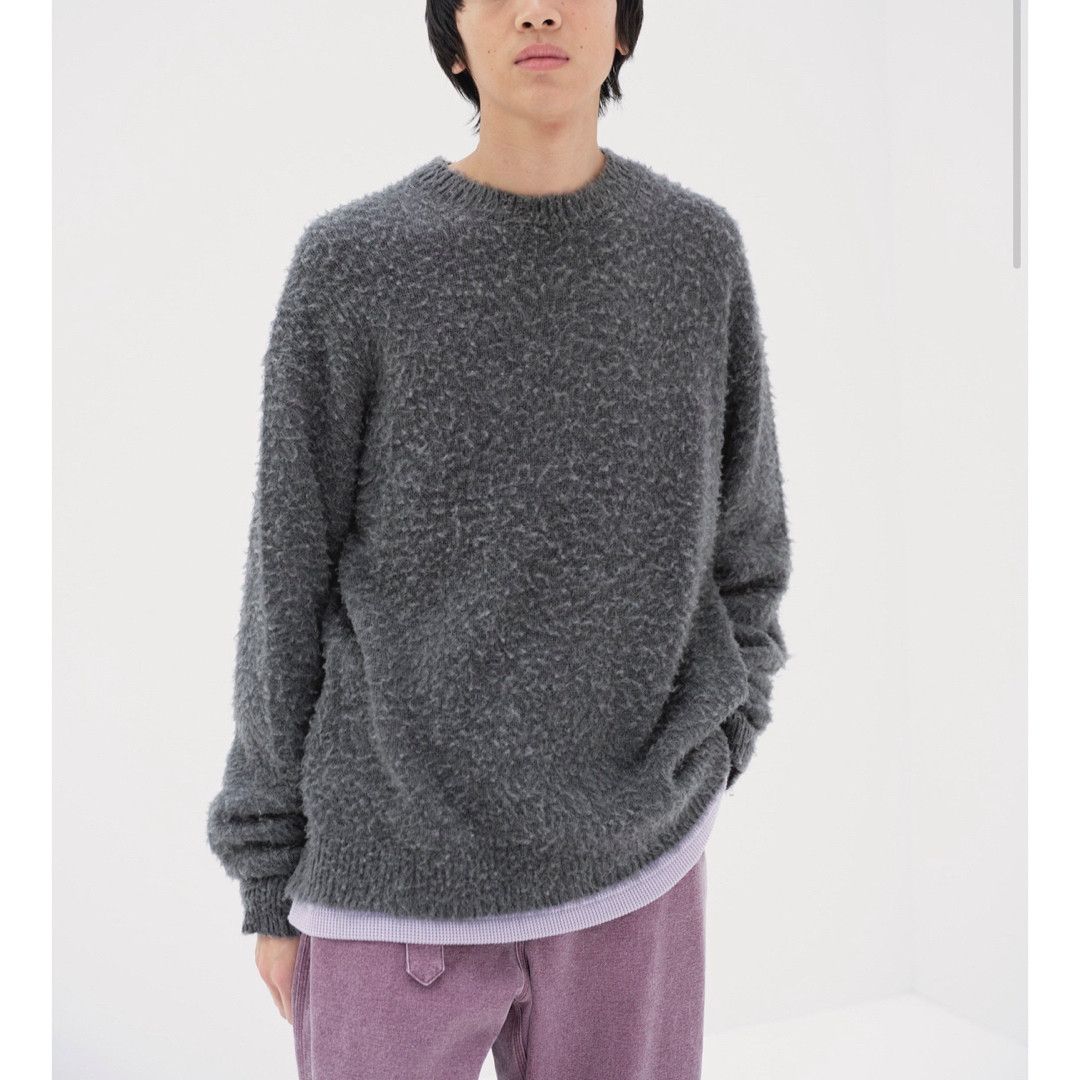 Auralee 5 Brushed Wool Cashmere Silk Knit P/O GRAY Size US XXL / EU 58 / 5 - 7 Thumbnail