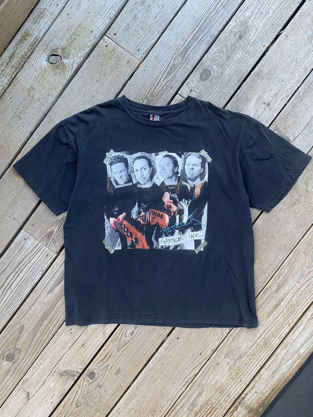 Vintage Vintage 1998 Metallica Garage Inc. Faded Black Band Tee Size US XL / EU 56 / 4 - 1 Thumbnail