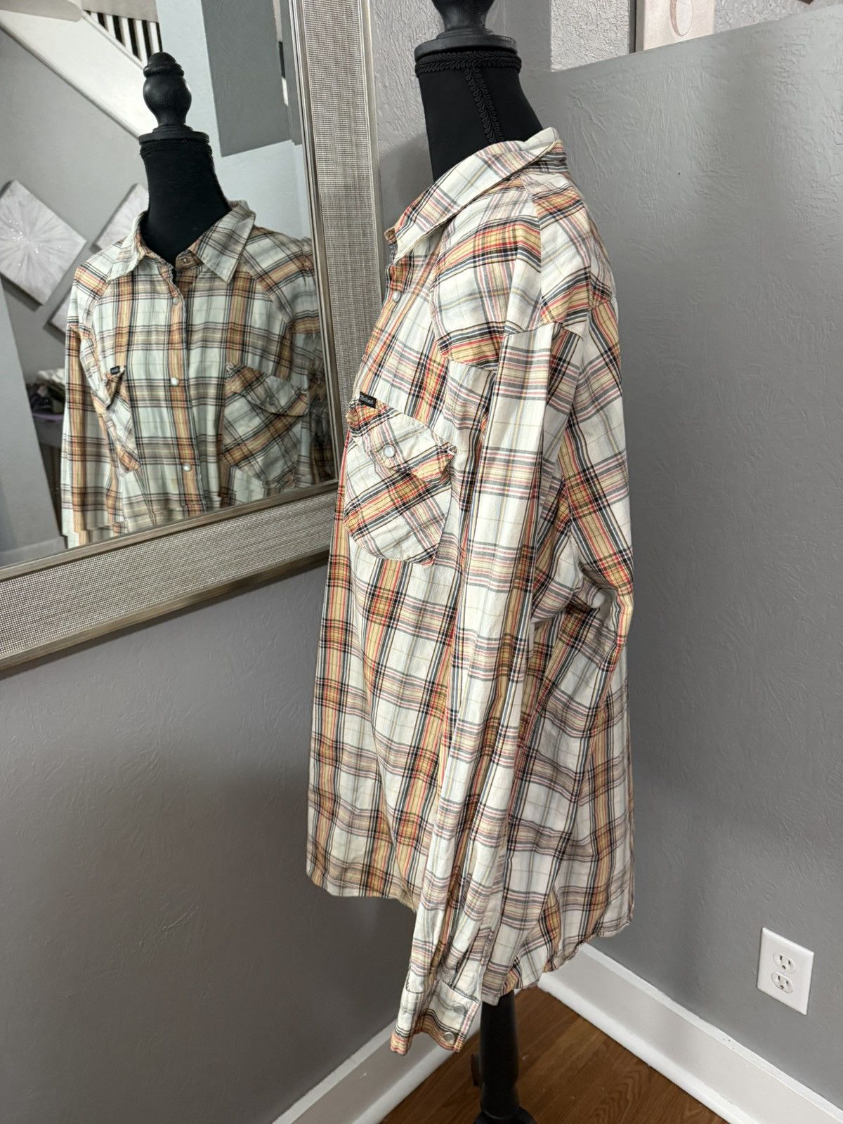 Bullhead Denim Co. Bullhead Western-Style Pearl Snap Plaid Shirt Size XXL Size US XXL / EU 58 / 5 - 3 Thumbnail