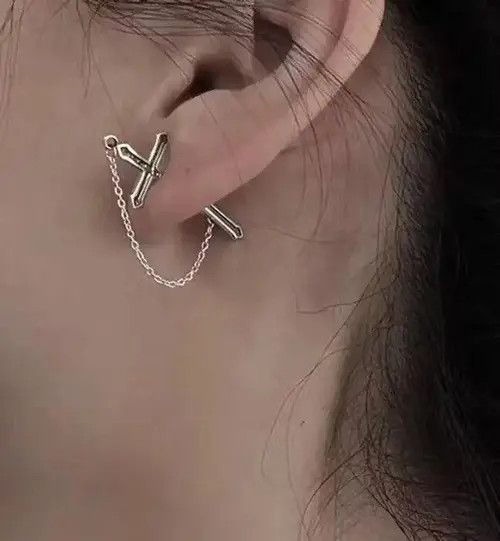 Jewelry Natsuko x Asaka 925 Silver Cross Earrings Size ONE SIZE - 1 Thumbnail