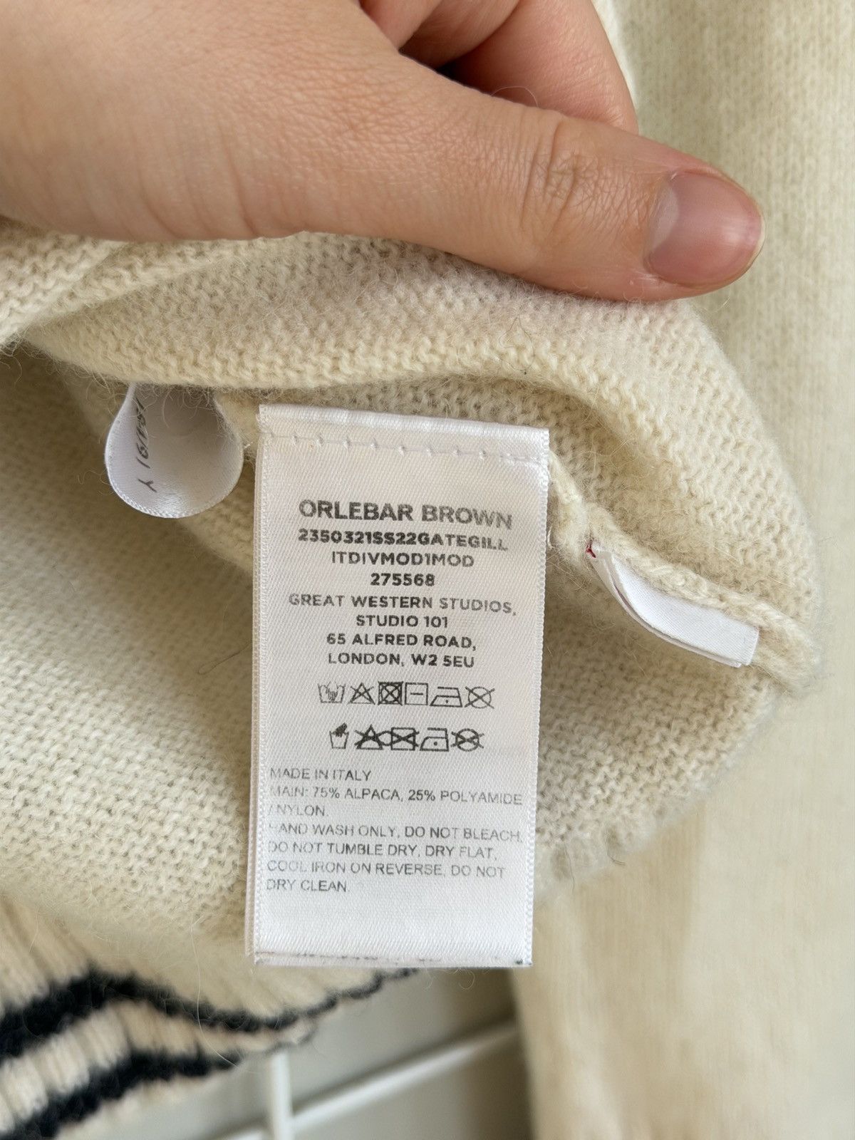 Orlebar Brown Orlebar Brown Gategill Alpaca Knit Sweater Mens Size S/M Size US S / EU 44-46 / 1 - 11 Thumbnail