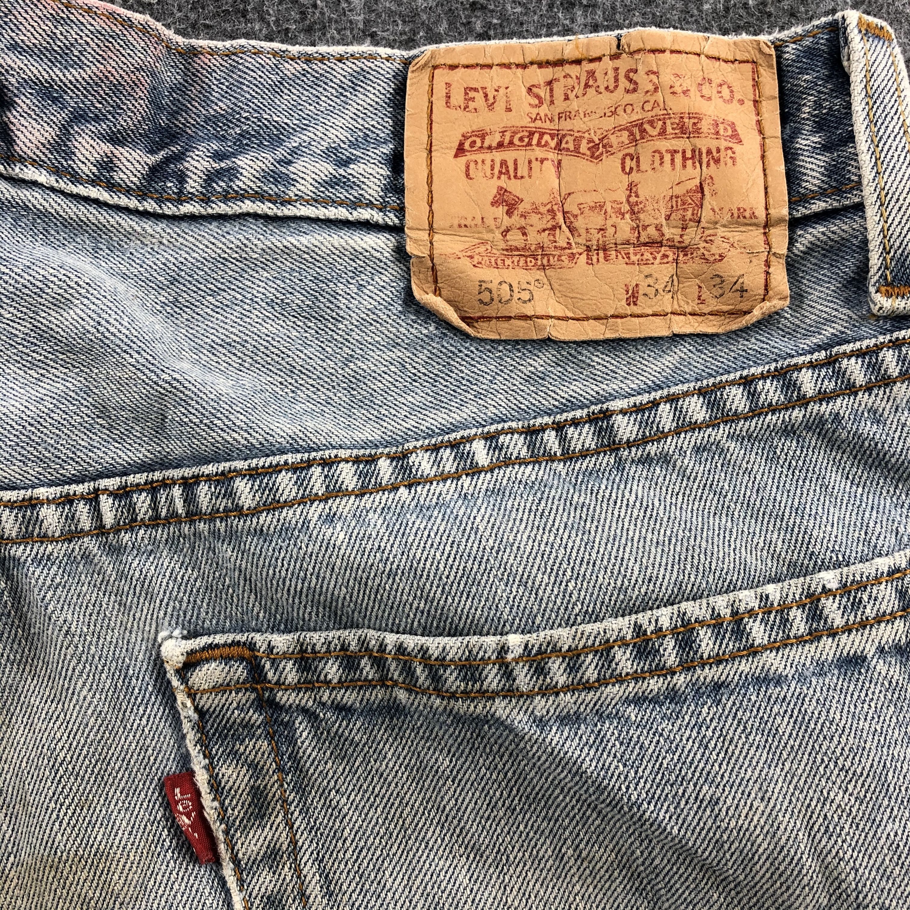 Levi's Vintage Levis 505 Jeans Regular Fit Denim KJ512 Size US 33 - 5 Thumbnail