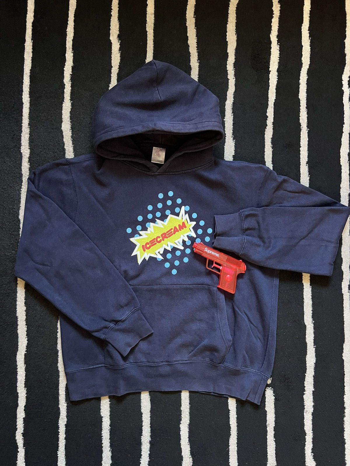 image of Billionaire Boys Club x Icecream Ice Cream Pullover Hoodie in Blue, Men's (Size Large)