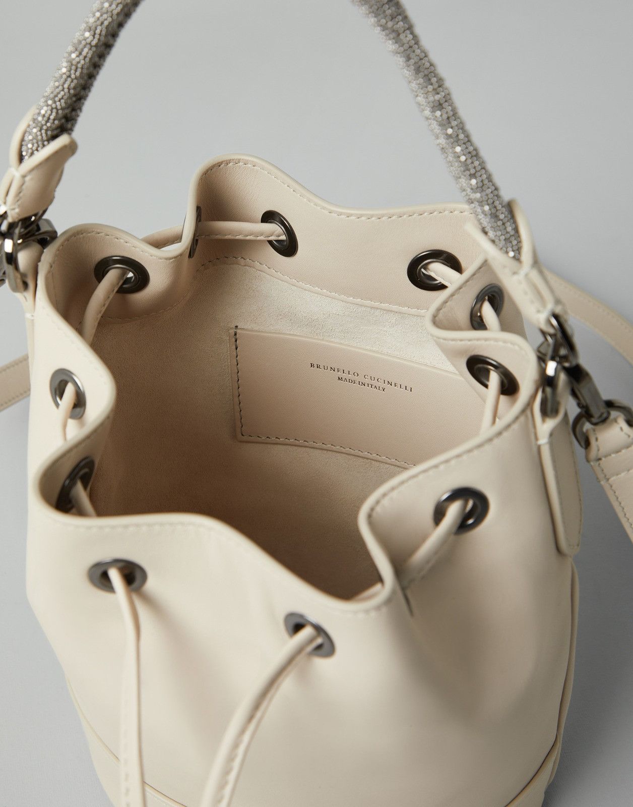 Brunello Cucinelli o1la1rc1a0425 Size: OS / Shoulder-Strap Bag in Ivory Size ONE SIZE - 3 Thumbnail