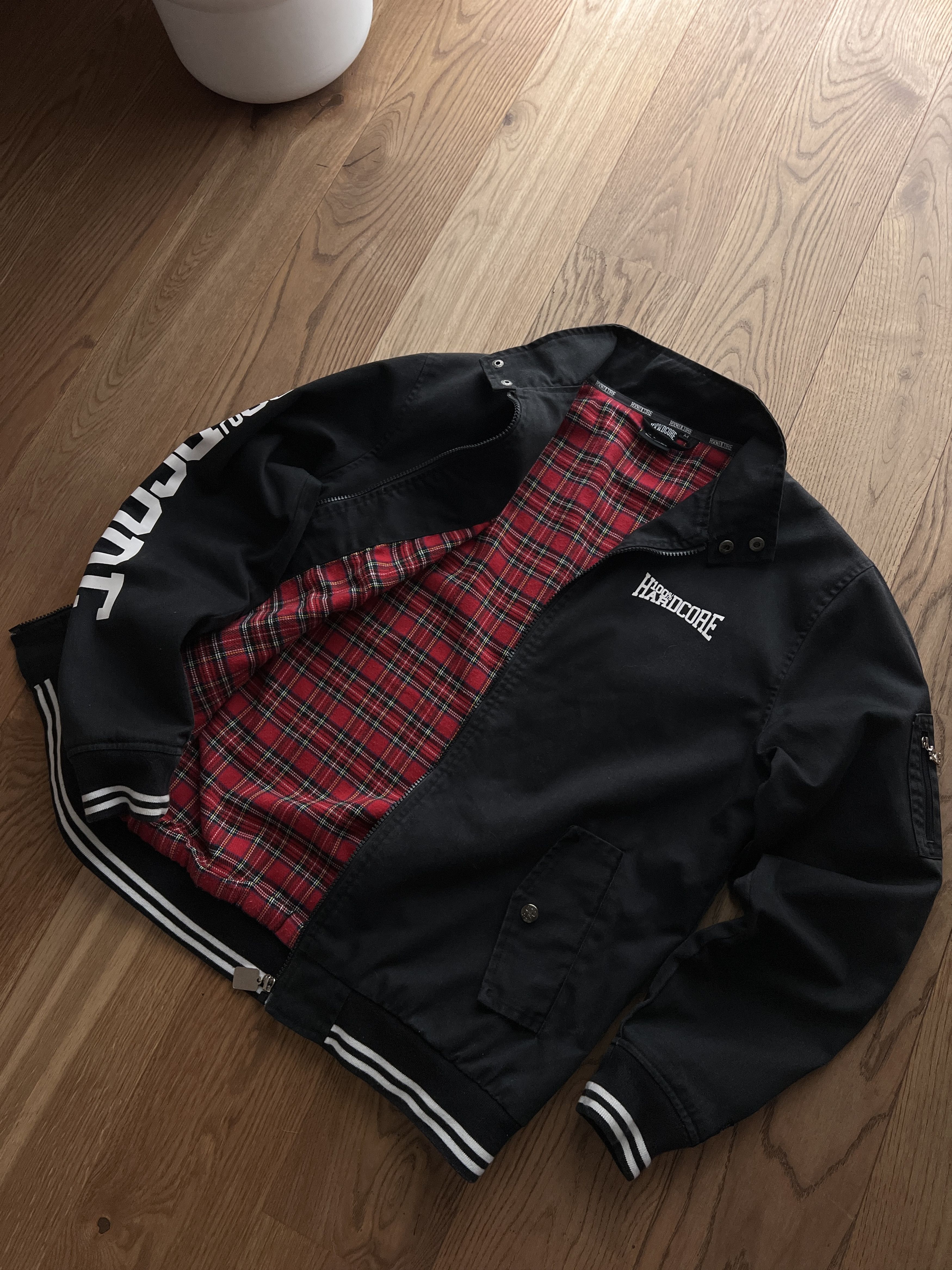 Thunderdome CRAZY Hardcore True VTG 00s bomber jacket plaid pitbull PUNK Size US M / EU 48-50 / 2 - 10 Thumbnail