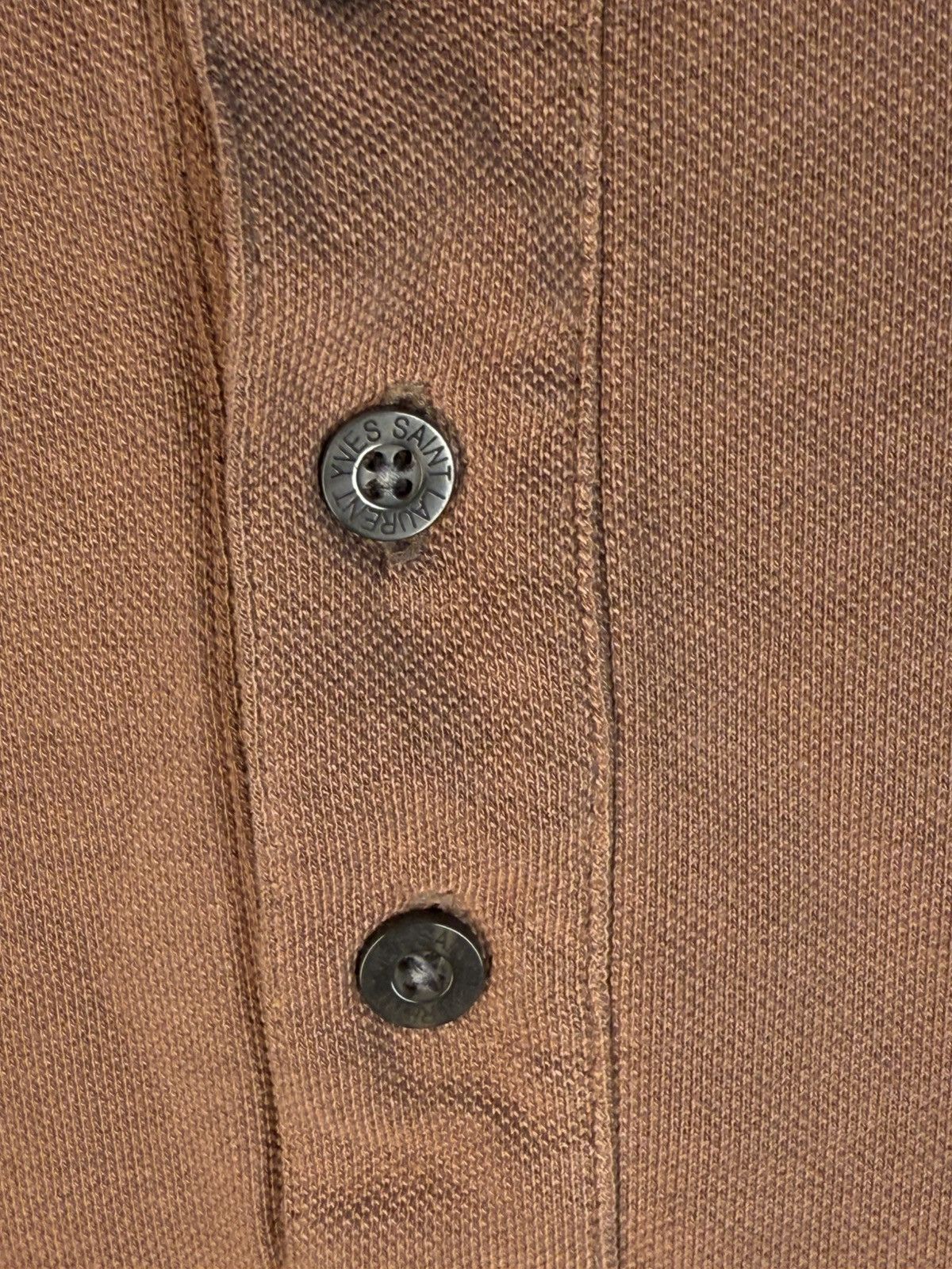 Yves Saint Laurent Brown YSL Polo Shirt YSL Tee Beige YSL Shirt Size US L / EU 52-54 / 3 - 4 Thumbnail