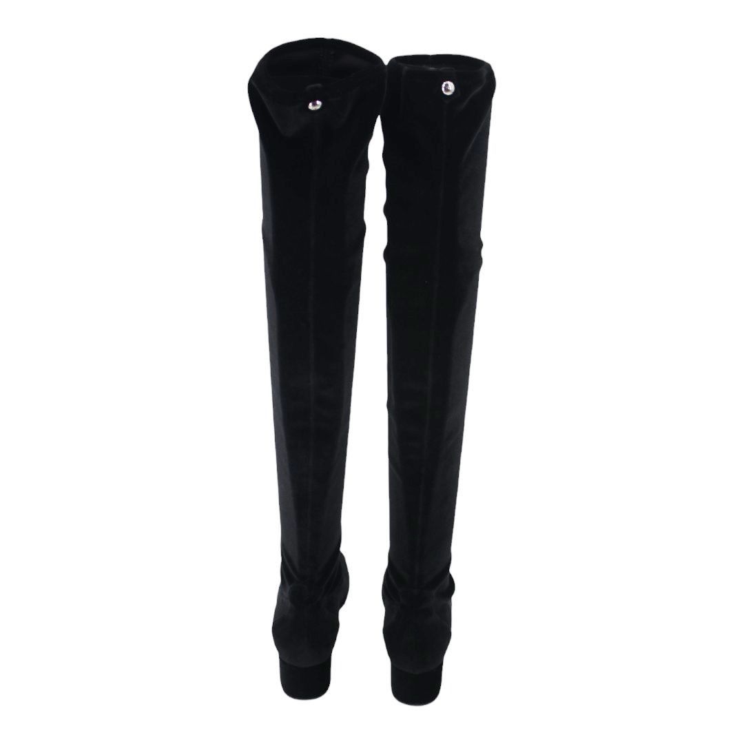 Giuseppe Zanotti Giuseppe Zanotti Velvet Over the Knee Boots Size US 6.5 / IT 36.5 - 6 Thumbnail