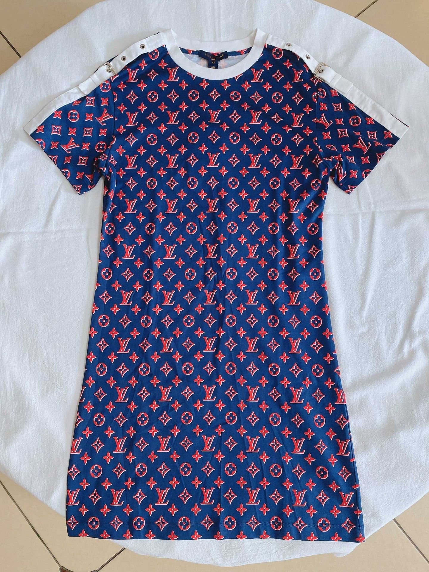 Louis Vuitton LV Full Logo Cotton Dress Size XS / US 0-2 / IT 36-38 - 1 Thumbnail