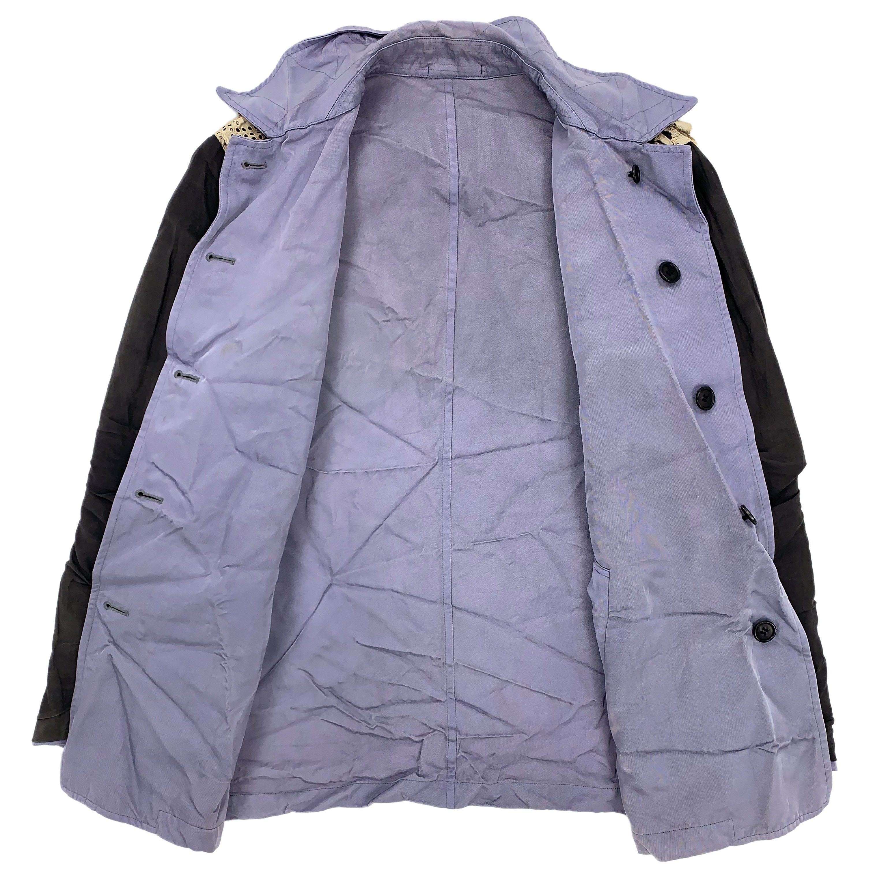 Comme des Garcons × Comme des Garcons Homme Plus SS99 Reversible Lace Ruffled Lining Nylon Jacket Size US M / EU 48-50 / 2 - 3 Thumbnail