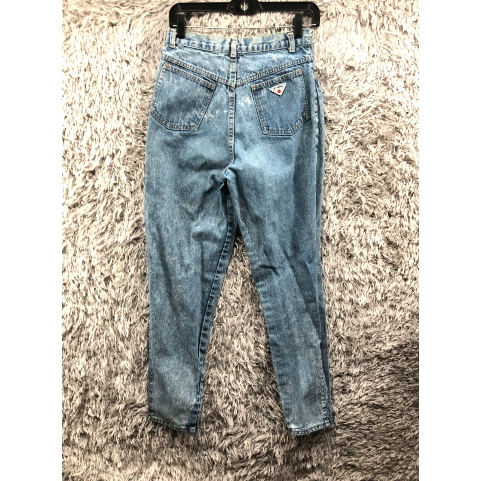 Vintage Eyestoppers Jeans High Rise Mom Blue 10 Womens Regular Inseam 30 Acid Wash Denim Size 32" / US 10 / IT 46 - 5 Thumbnail