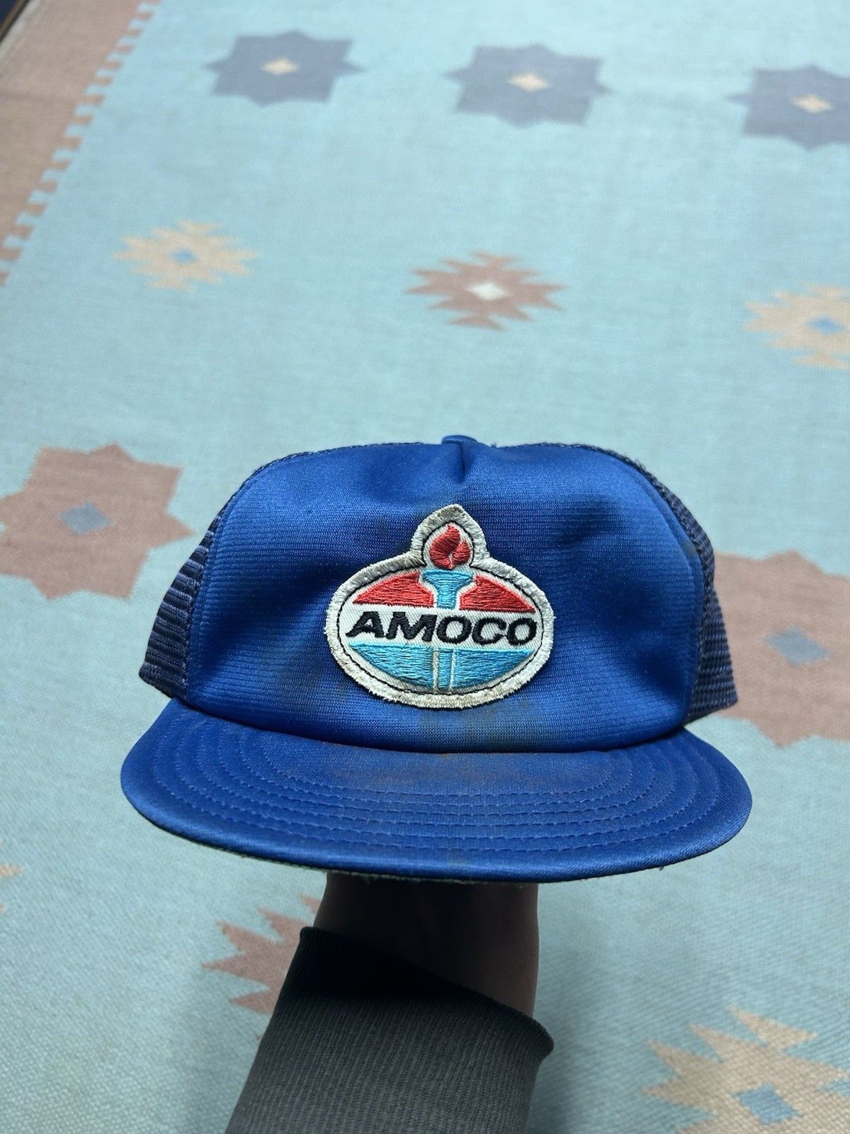 Vintage Vintage trucker hat amoco oil patch gas station uniform USA Size ONE SIZE - 2 Thumbnail