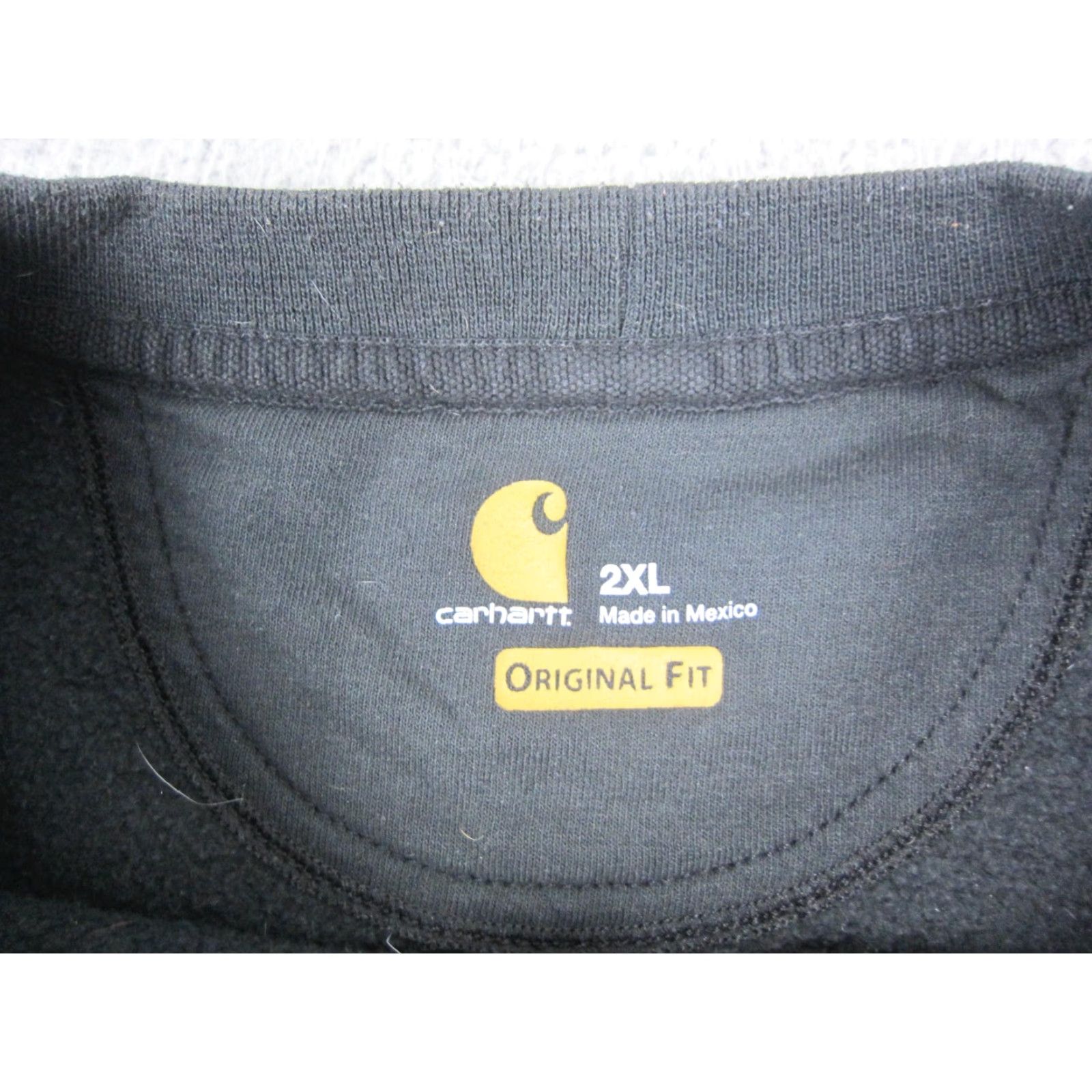 Carhartt Carhartt Sweatshirt Mens 2XL Black Original Fit Fleece Pullover Adult Work Logo Size US XXL / EU 58 / 5 - 3 Thumbnail