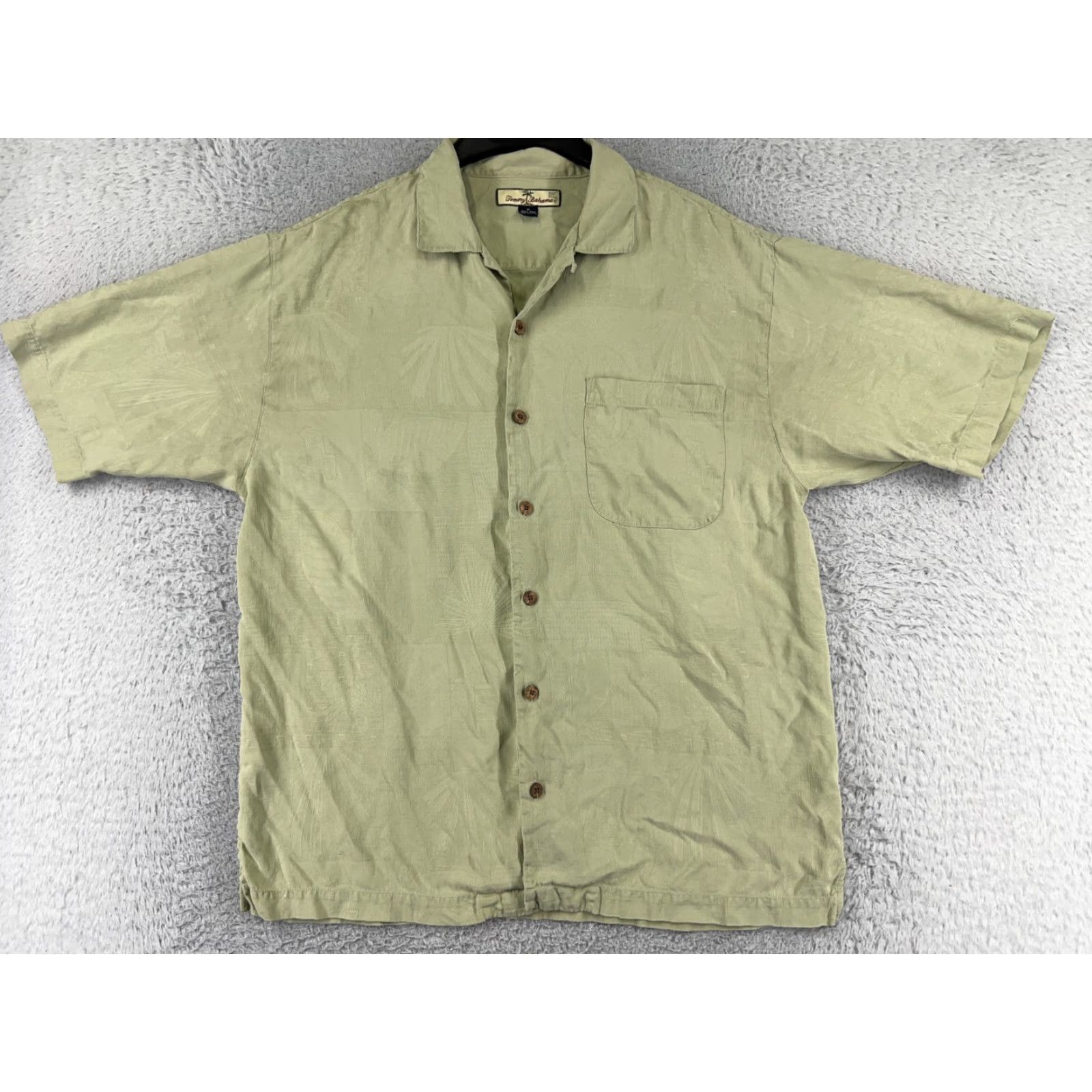 Tommy Bahama Tommy Bahama Shirt Men Medium Green Palm Cocktail Print Hawaiian Vacation Beach Size US M / EU 48-50 / 2 - 2 Thumbnail