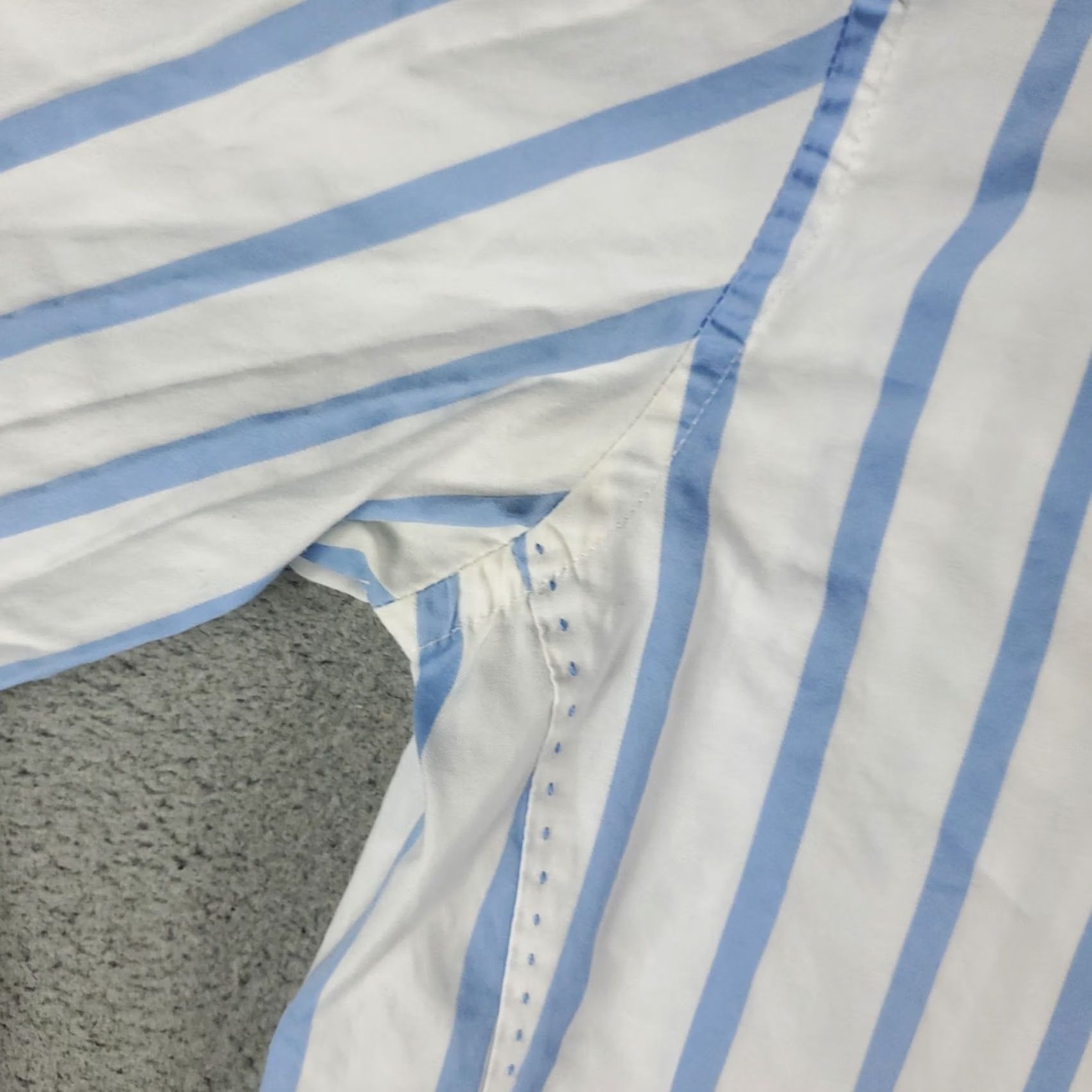 BUGATCHI Bugatchi Shirt Mens Medium Blue Striped Button-Up Long Sleeve Collared Classic Modern Preppy Casual Workwear Size US M / EU 48-50 / 2 - 3 Thumbnail
