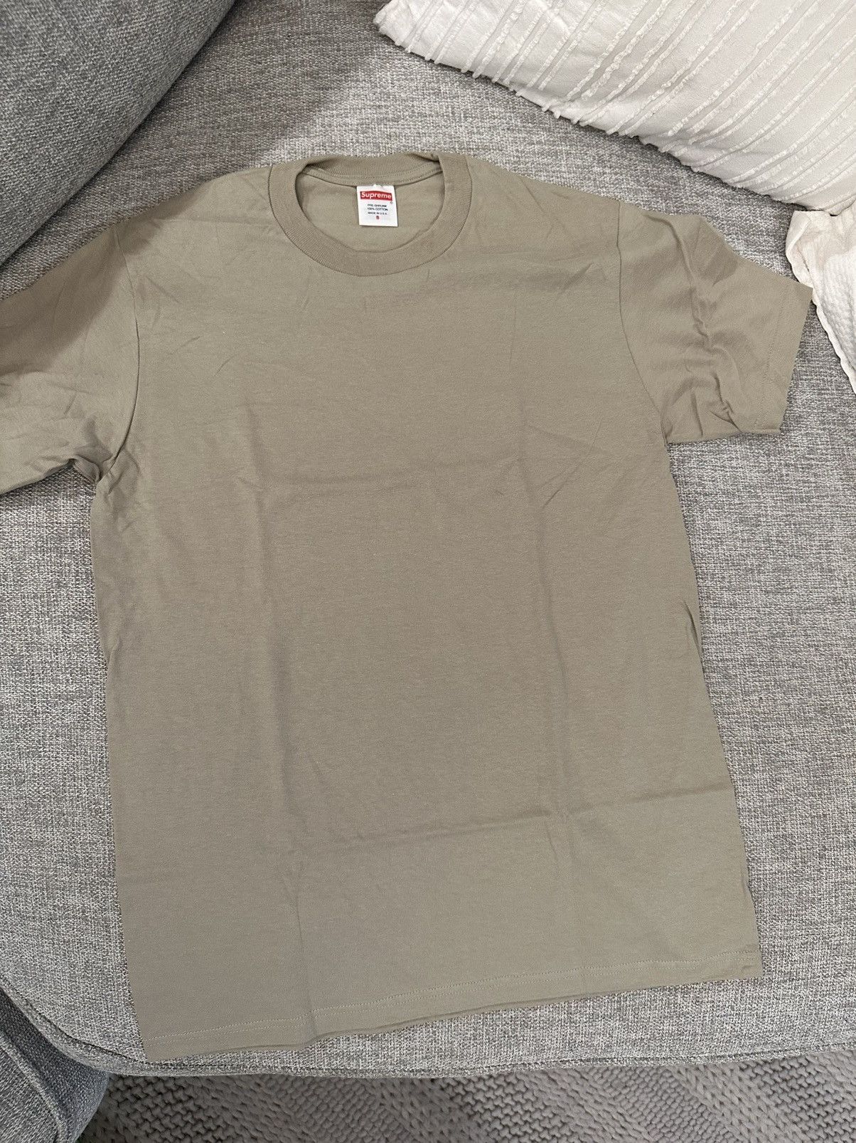 Supreme Supreme Blank T-shirt Khaki Size US S / EU 44-46 / 1 - 1 Thumbnail