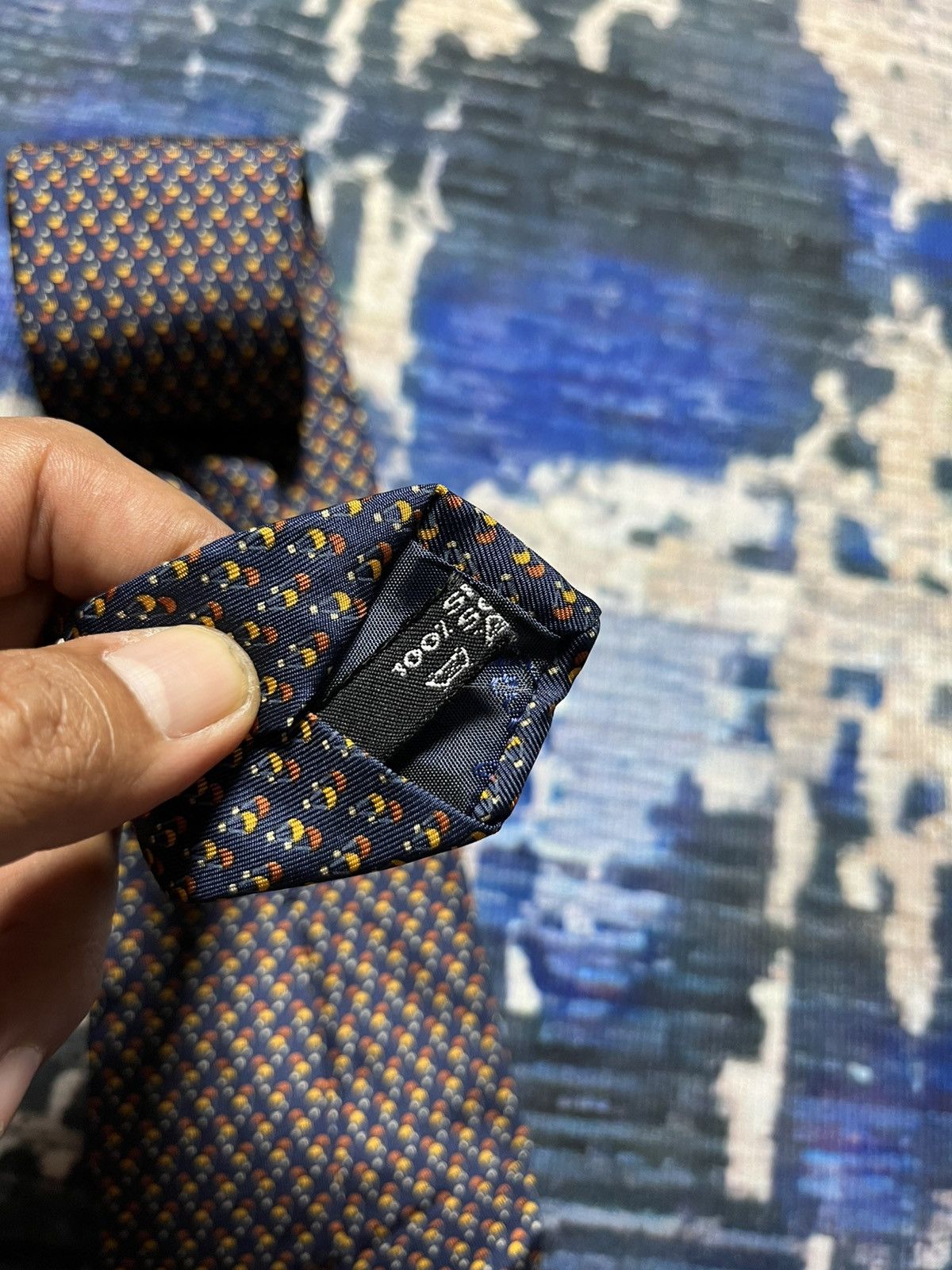 Salvatore Ferragamo 🔥Salvatore Ferragamo Full Print Neck tie Italy Size ONE SIZE - 5 Thumbnail