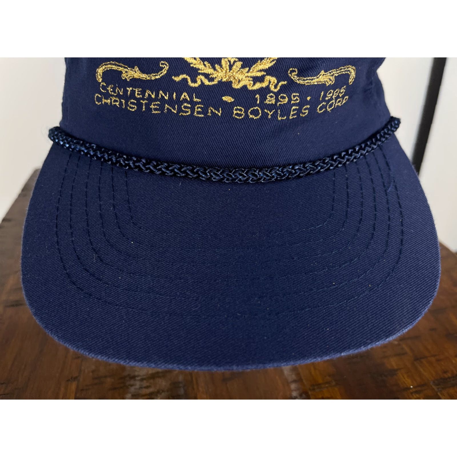 Vintage VINTAGE Christensen Boyles Hat Cap Strap Back Adult Blue Drill Service 100 Years Size ONE SIZE - 3 Thumbnail