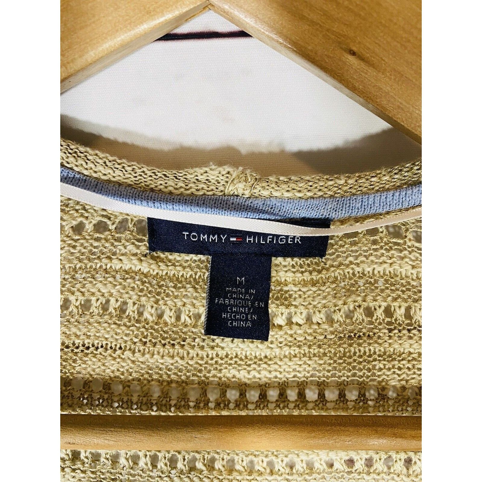 Tommy Hilfiger Tommy Hilfiger Womens Shrug Sweater Sz Medium Beige Tan Knit Size M / US 6-8 / IT 42-44 - 3 Thumbnail